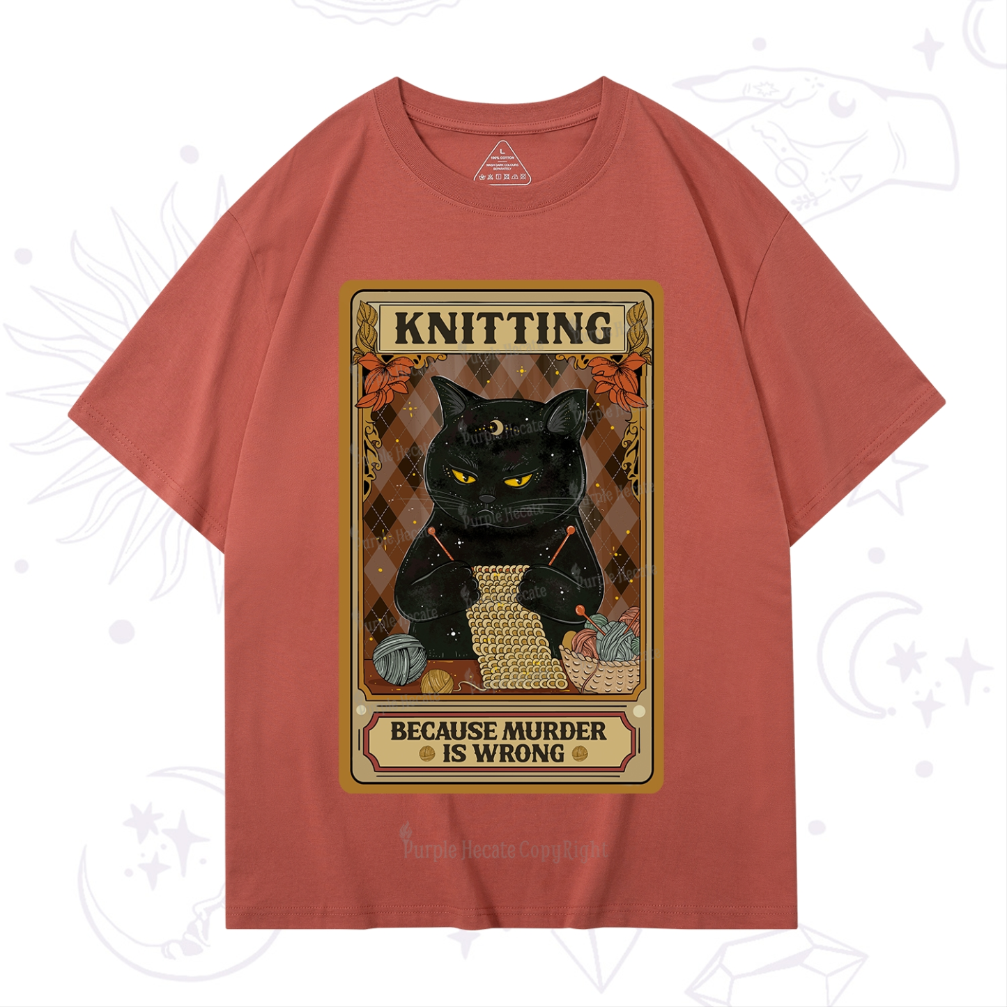 Purplehecate Knitting Because Murder Is Wrong T-Shirt
