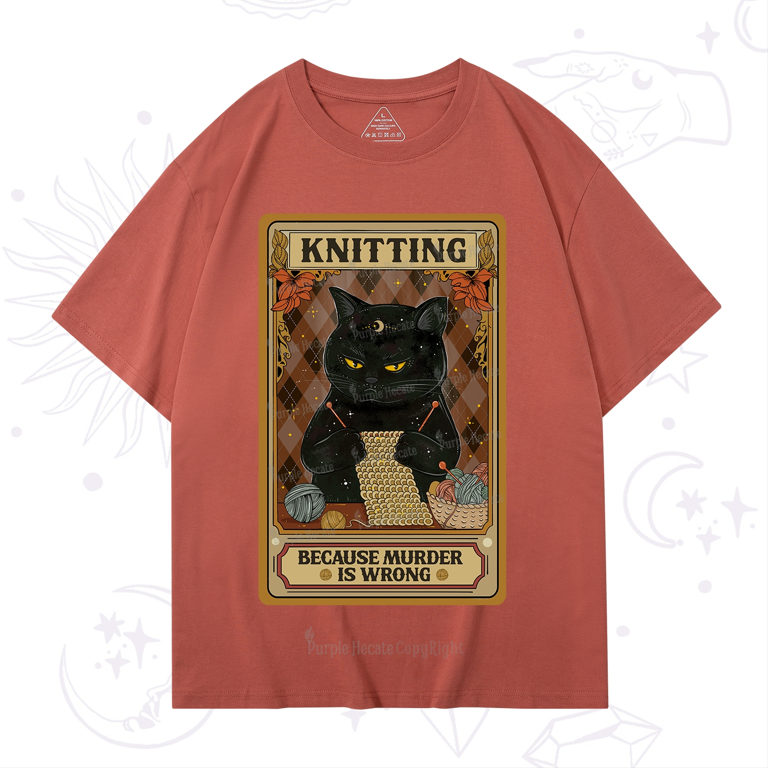 Purplehecate Knitting Because Murder Is Wrong T-Shirt