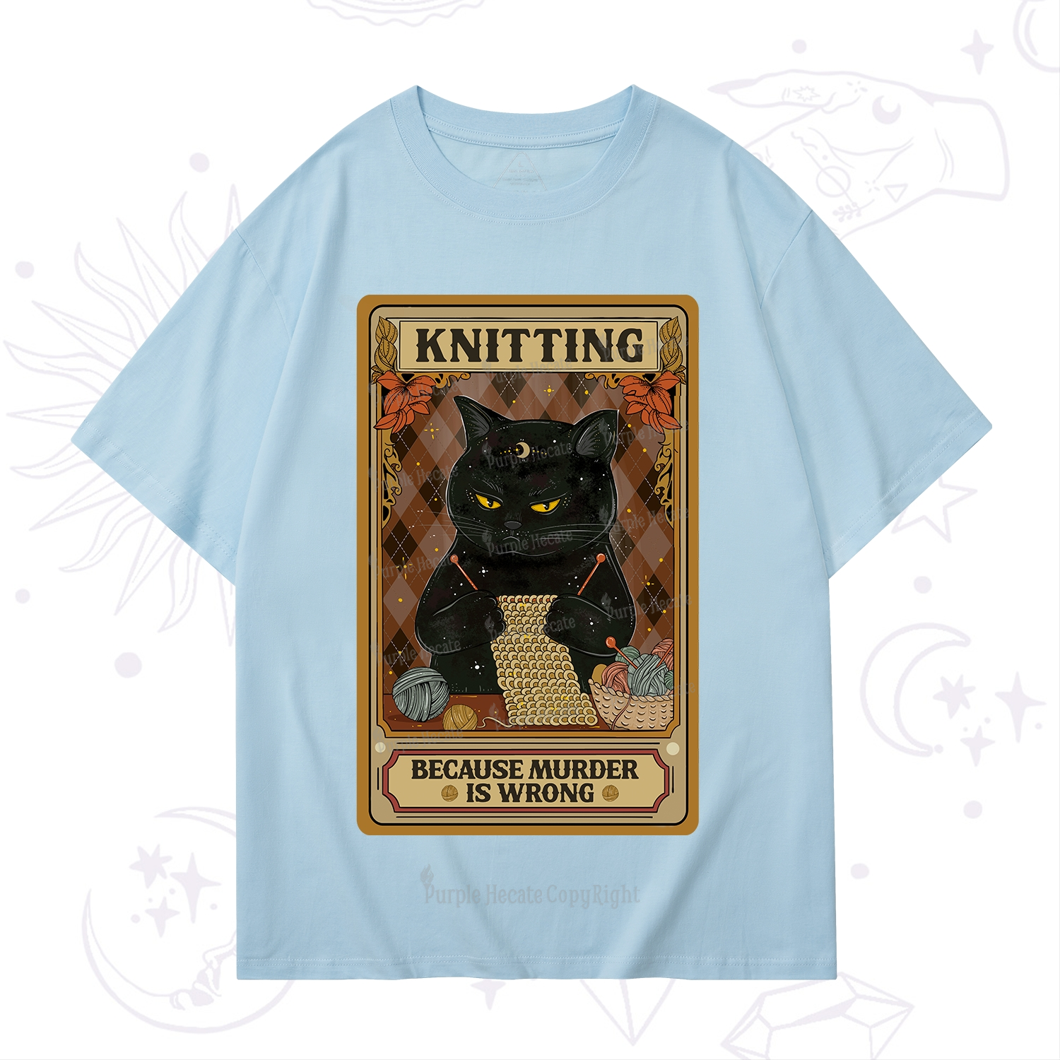 Purplehecate Knitting Because Murder Is Wrong T-Shirt
