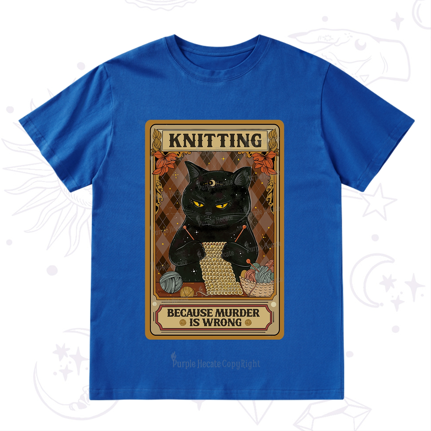 Purplehecate Knitting Because Murder Is Wrong T-Shirt