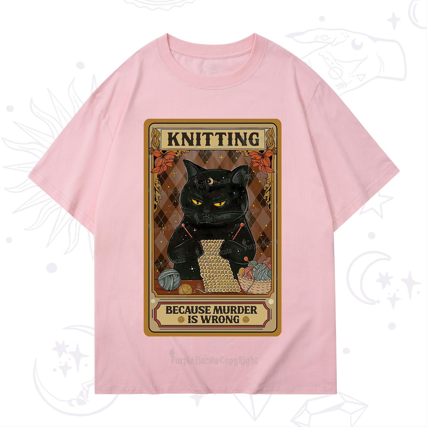 Purplehecate Knitting Because Murder Is Wrong T-Shirt