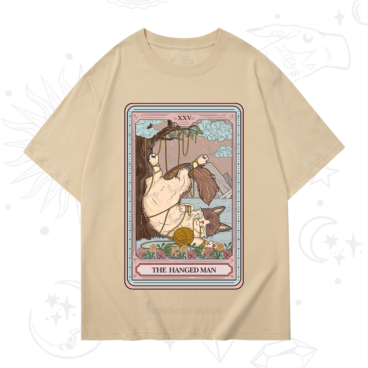 Purplehecate The Hanged Man Tarot Cat T-Shirt