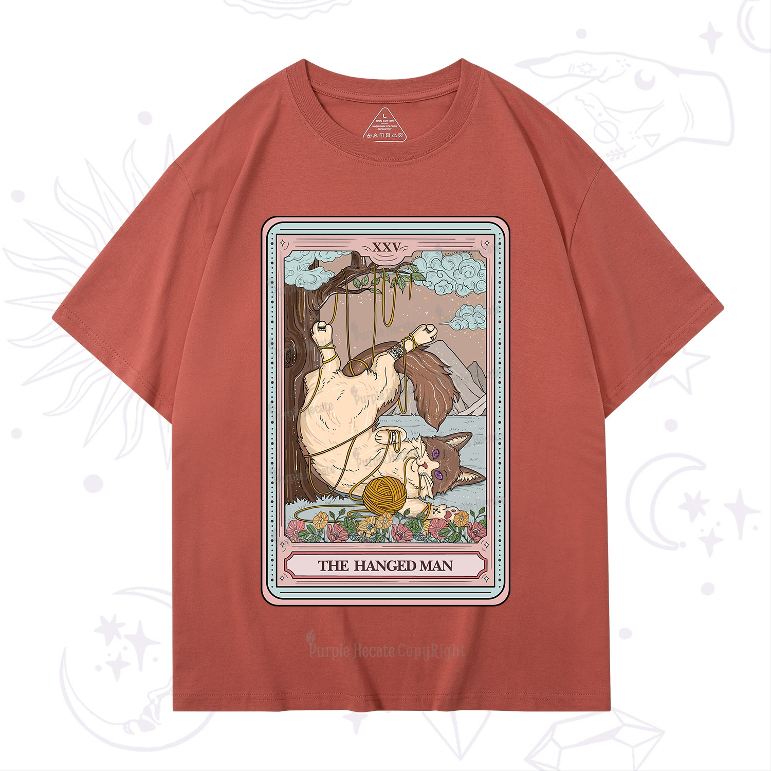 Purplehecate The Hanged Man Tarot Cat T-Shirt