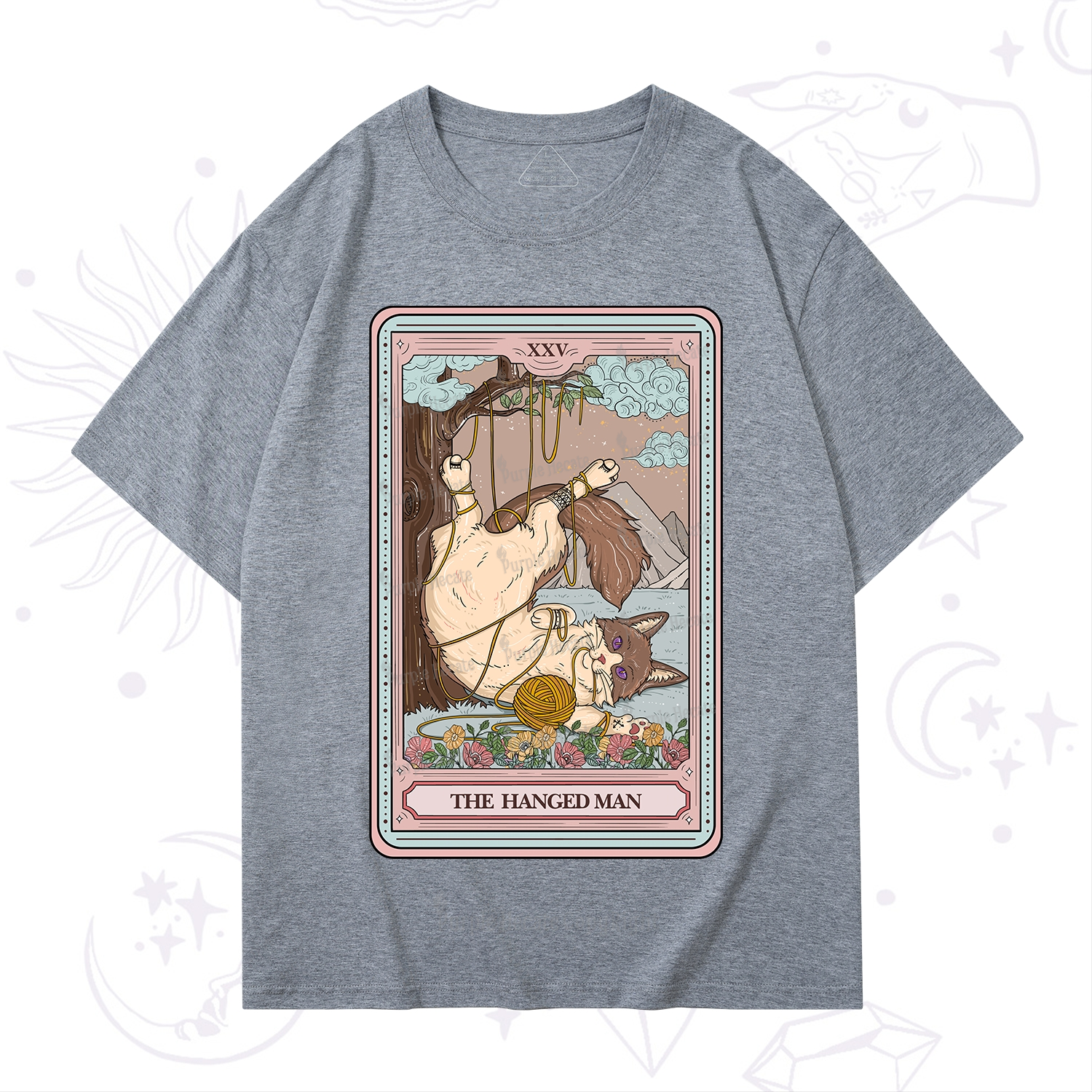 Purplehecate The Hanged Man Tarot Cat T-Shirt
