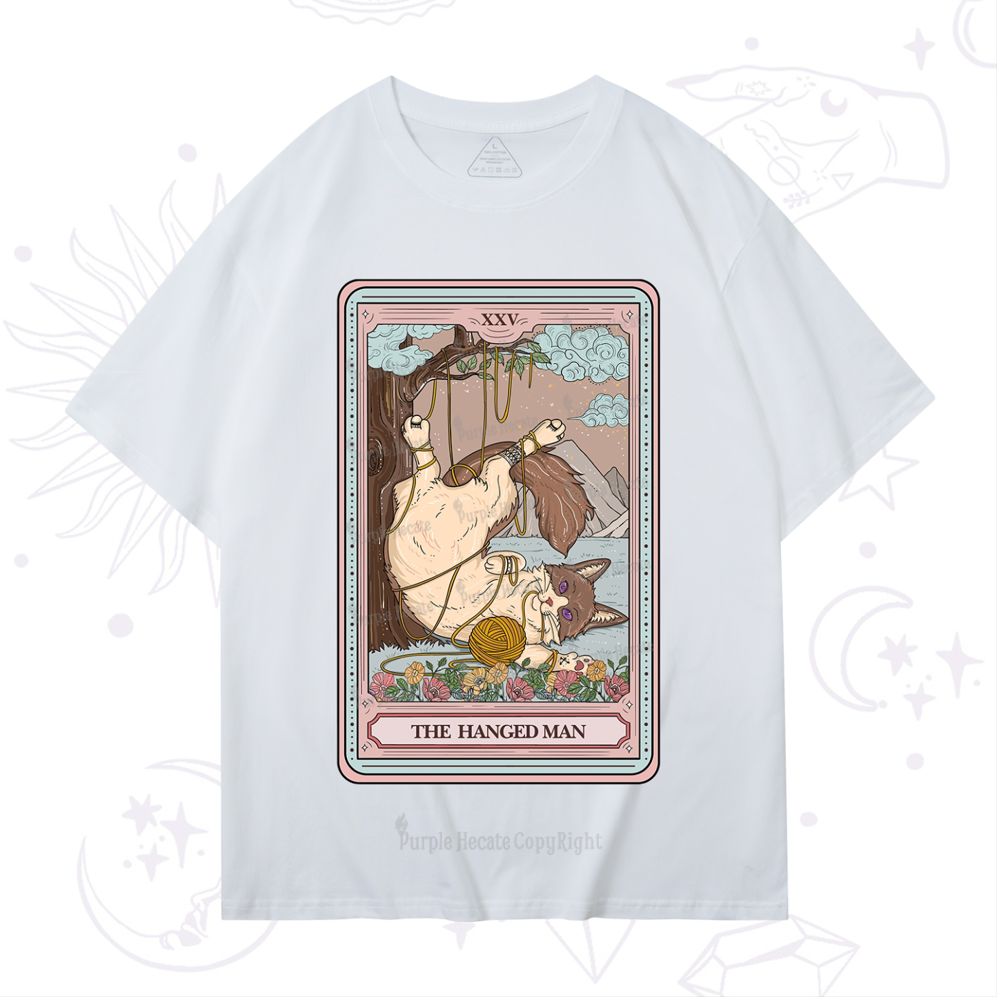 Purplehecate The Hanged Man Tarot Cat T-Shirt