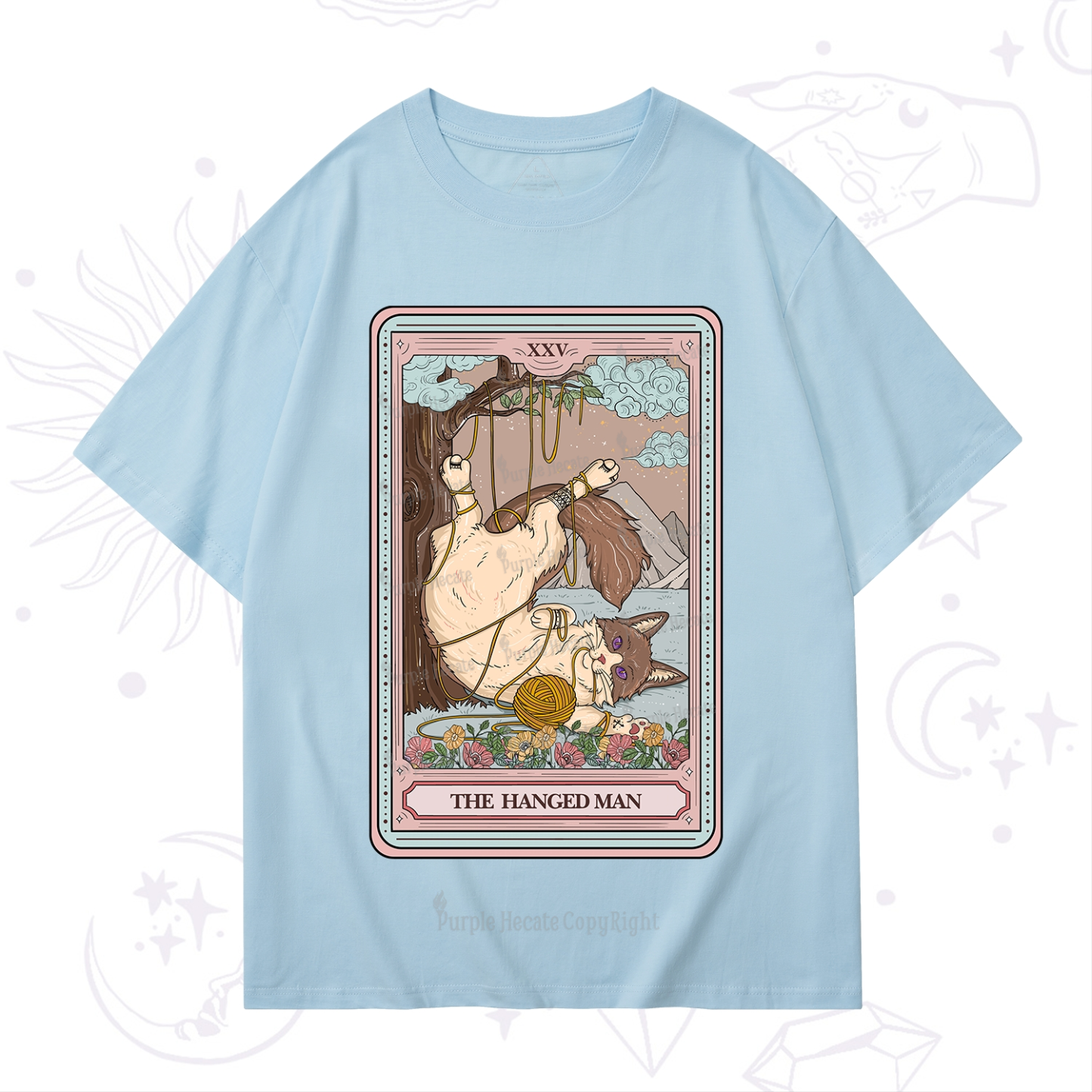 Purplehecate The Hanged Man Tarot Cat T-Shirt