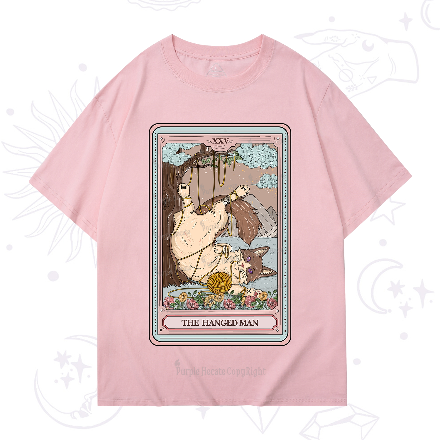 Purplehecate The Hanged Man Tarot Cat T-Shirt