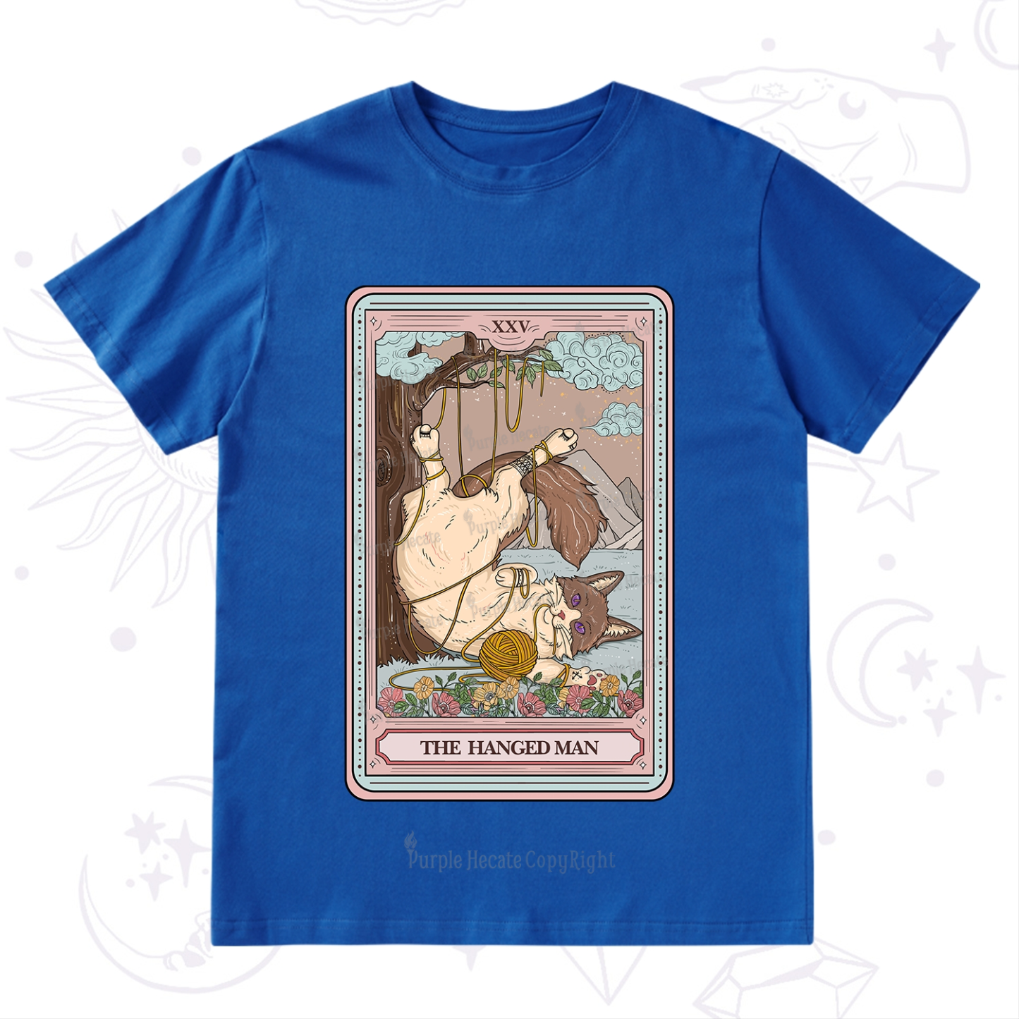 Purplehecate The Hanged Man Tarot Cat T-Shirt