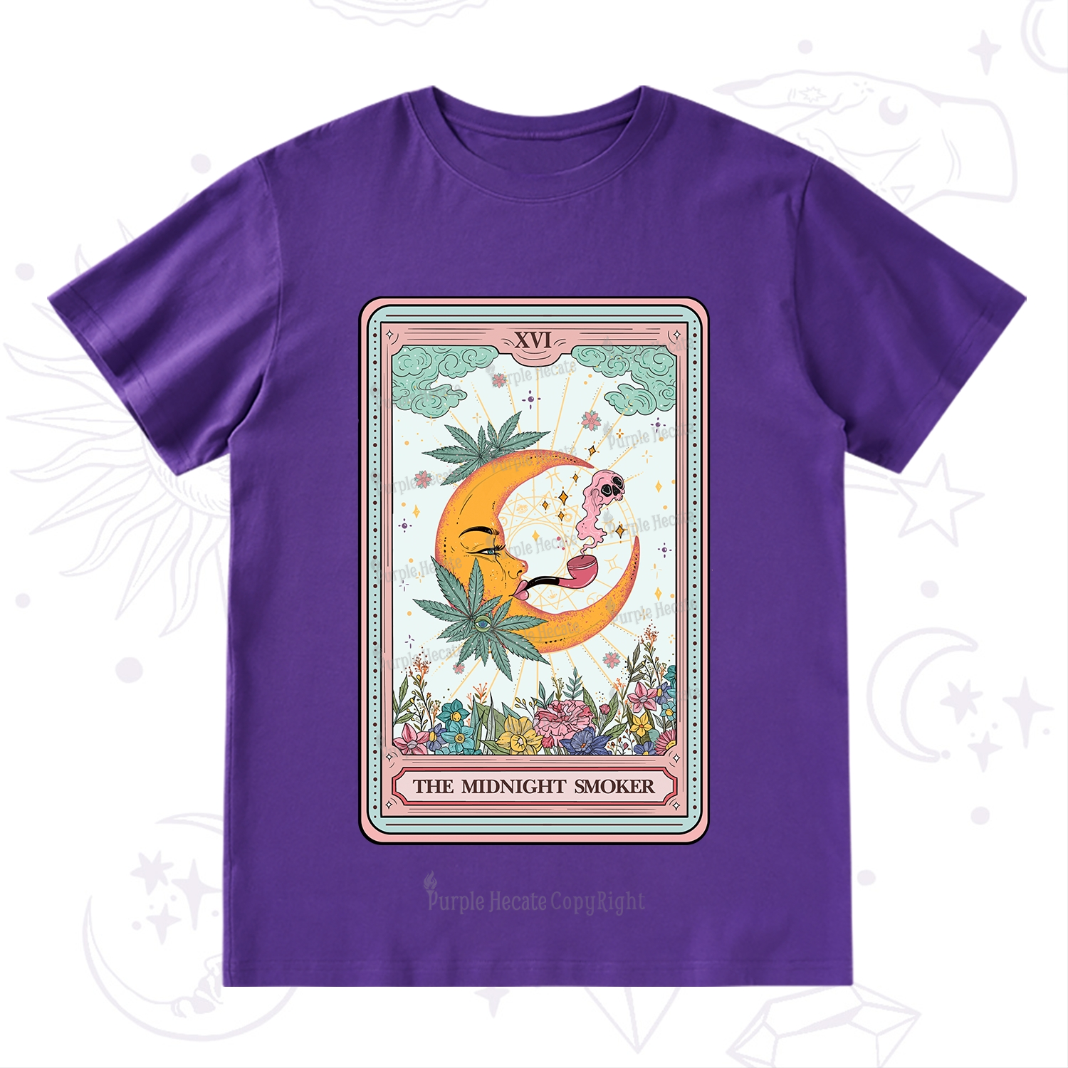 Purplehecate The Midnight Smoker Tarot T-Shirt
