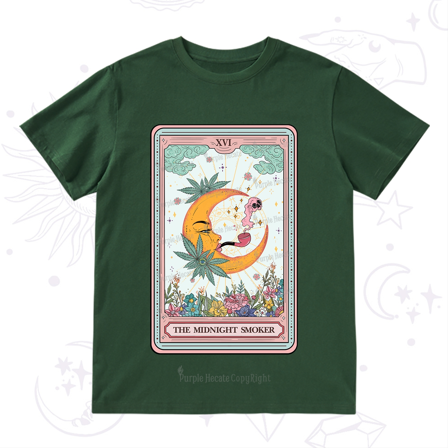 Purplehecate The Midnight Smoker Tarot T-Shirt