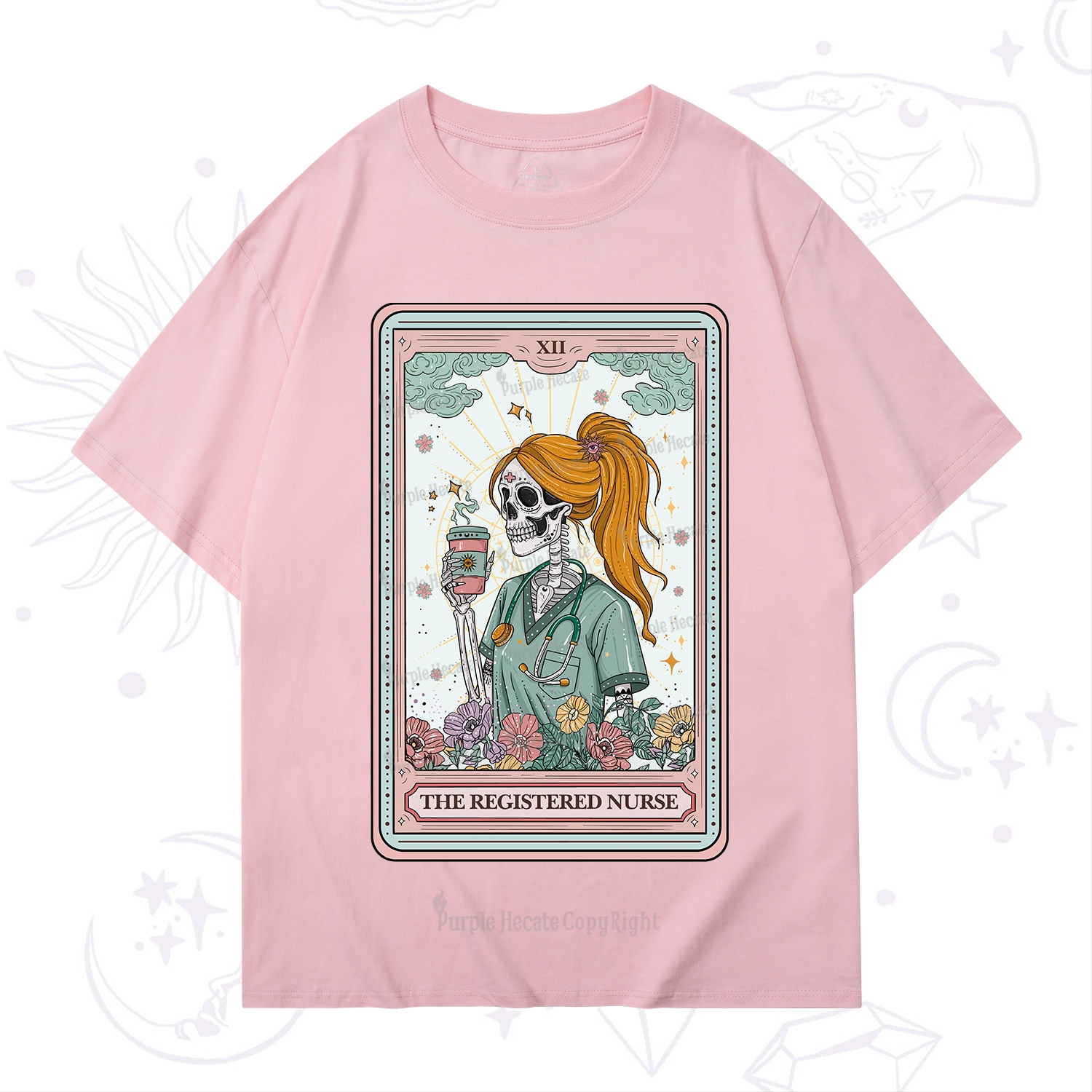 Purplehecate The Registered Nurse Skeleton Tarot T-Shirt