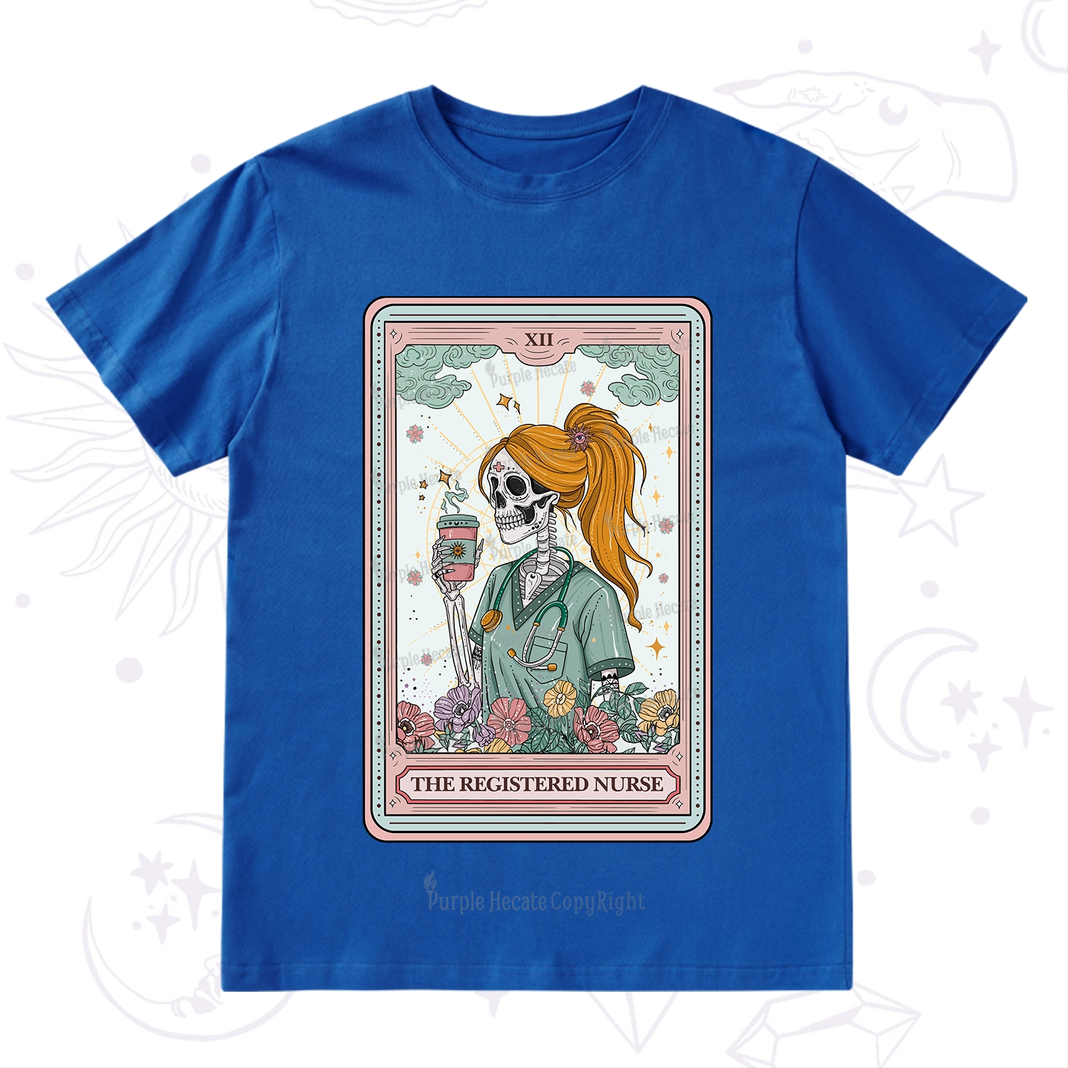 Purplehecate The Registered Nurse Skeleton Tarot T-Shirt