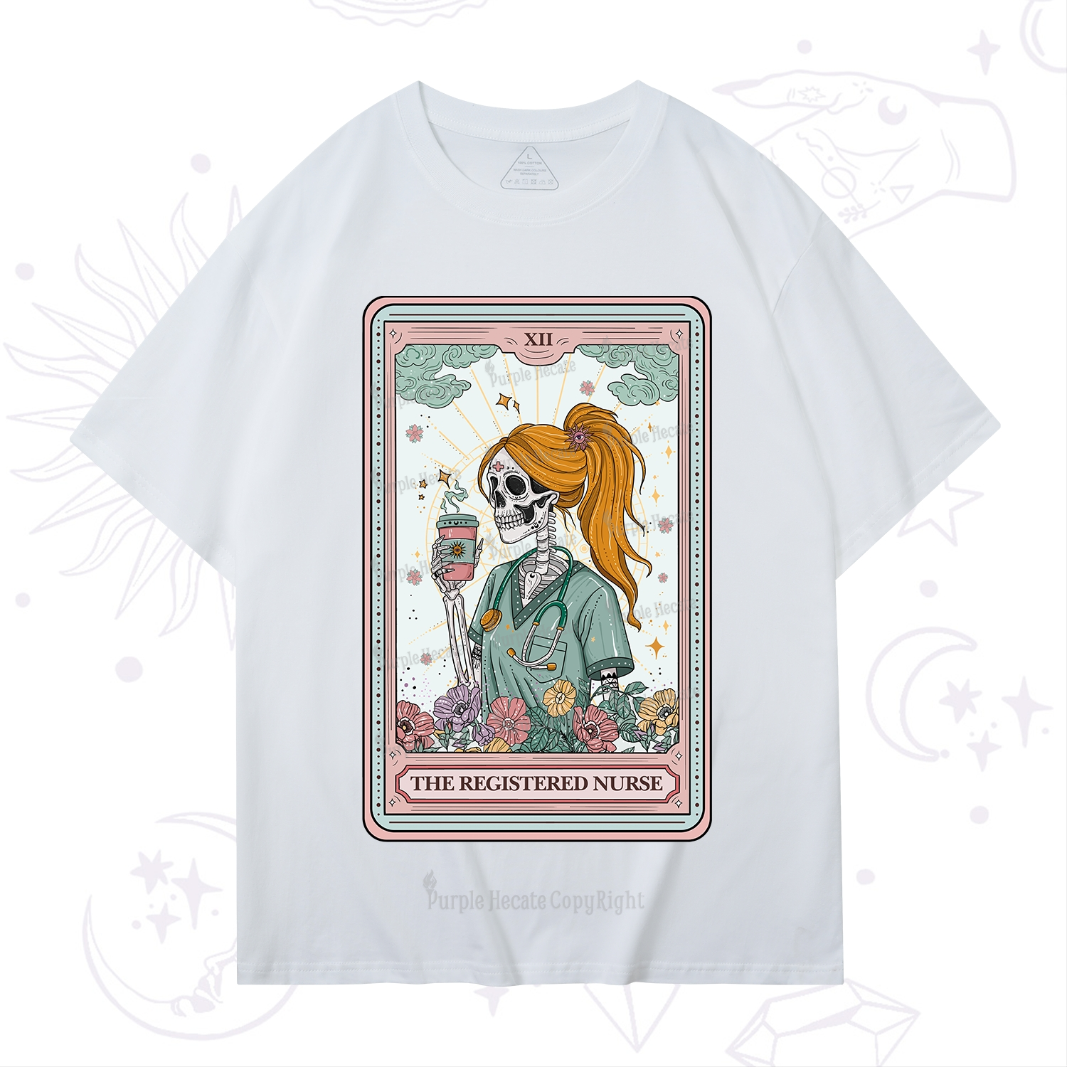 Purplehecate The Registered Nurse Skeleton Tarot T-Shirt