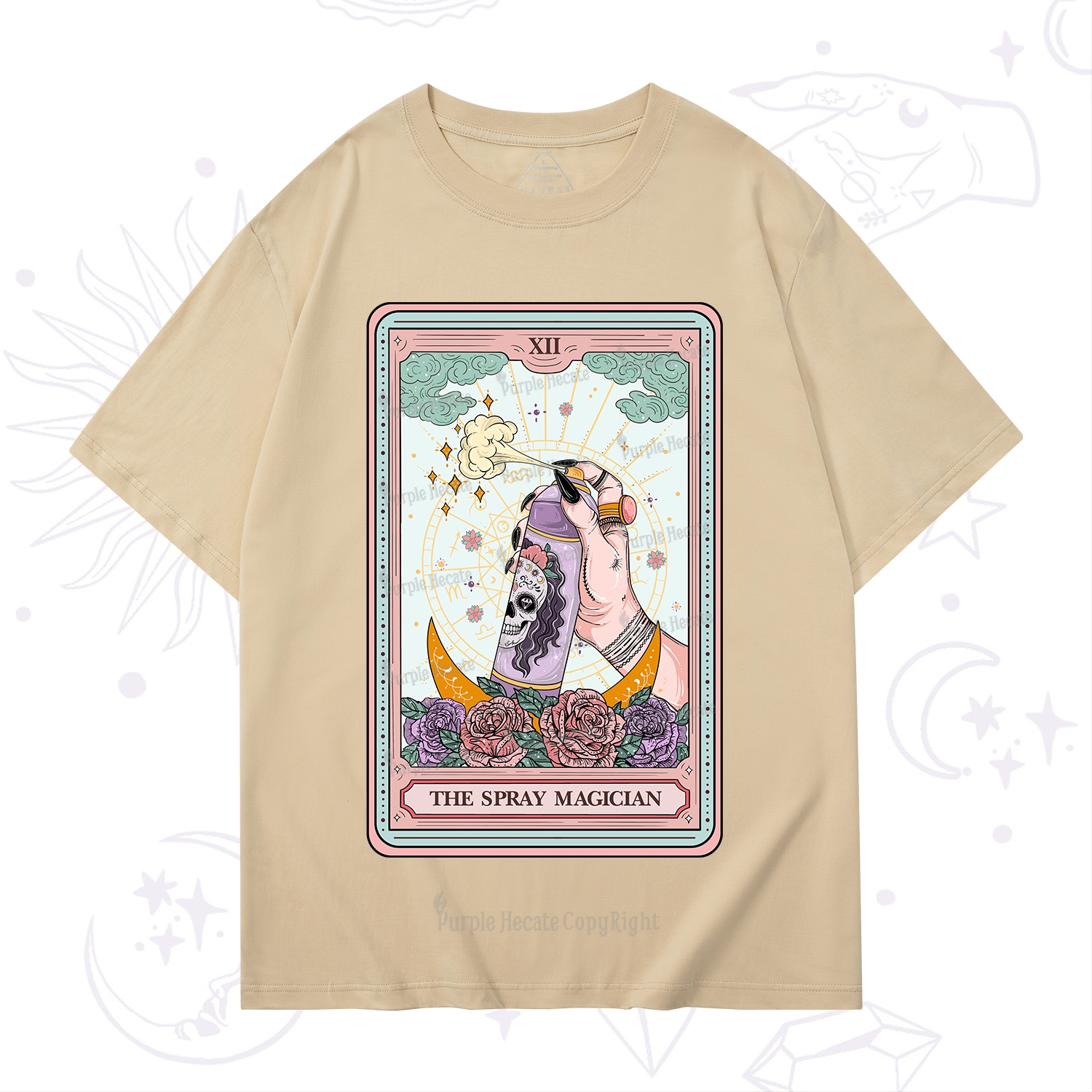 Purplehecate The Spray Magician Tarot Card T-Shirt