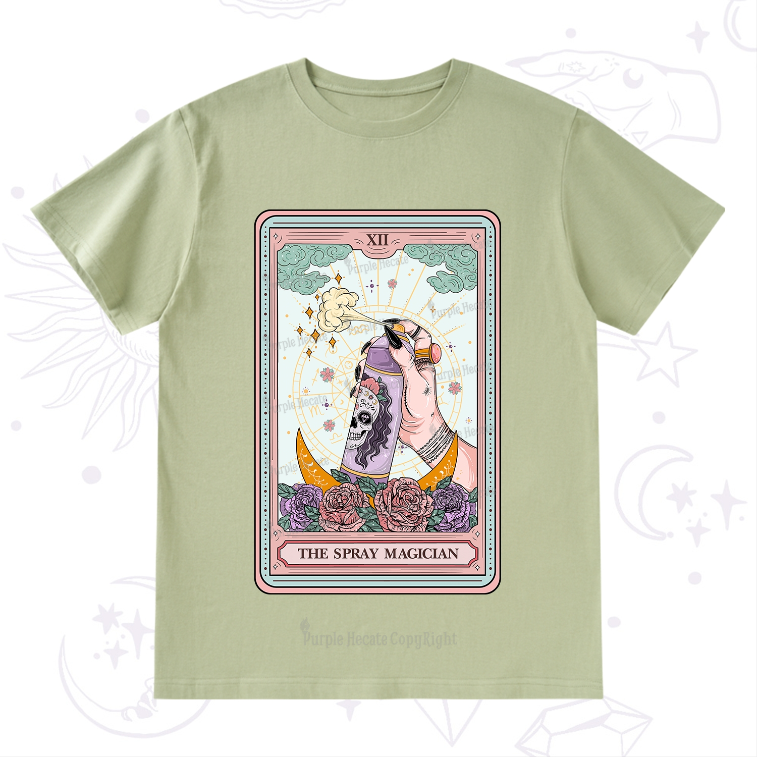 Purplehecate The Spray Magician Tarot Card T-Shirt
