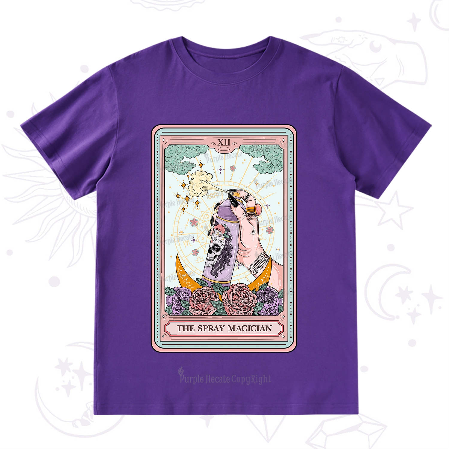 Purplehecate The Spray Magician Tarot Card T-Shirt
