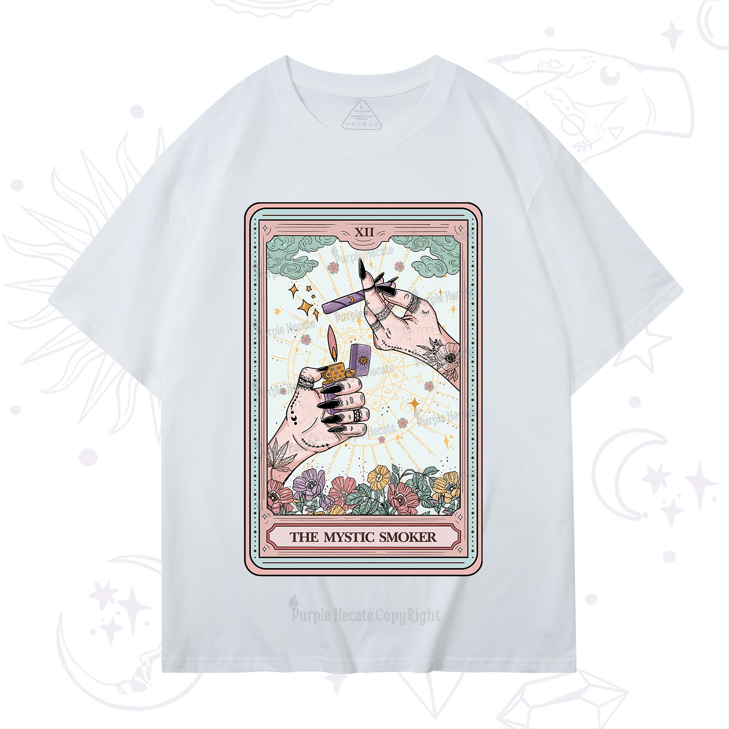 Purplehecate The Mystic Smoker Tarot Card T-Shirt