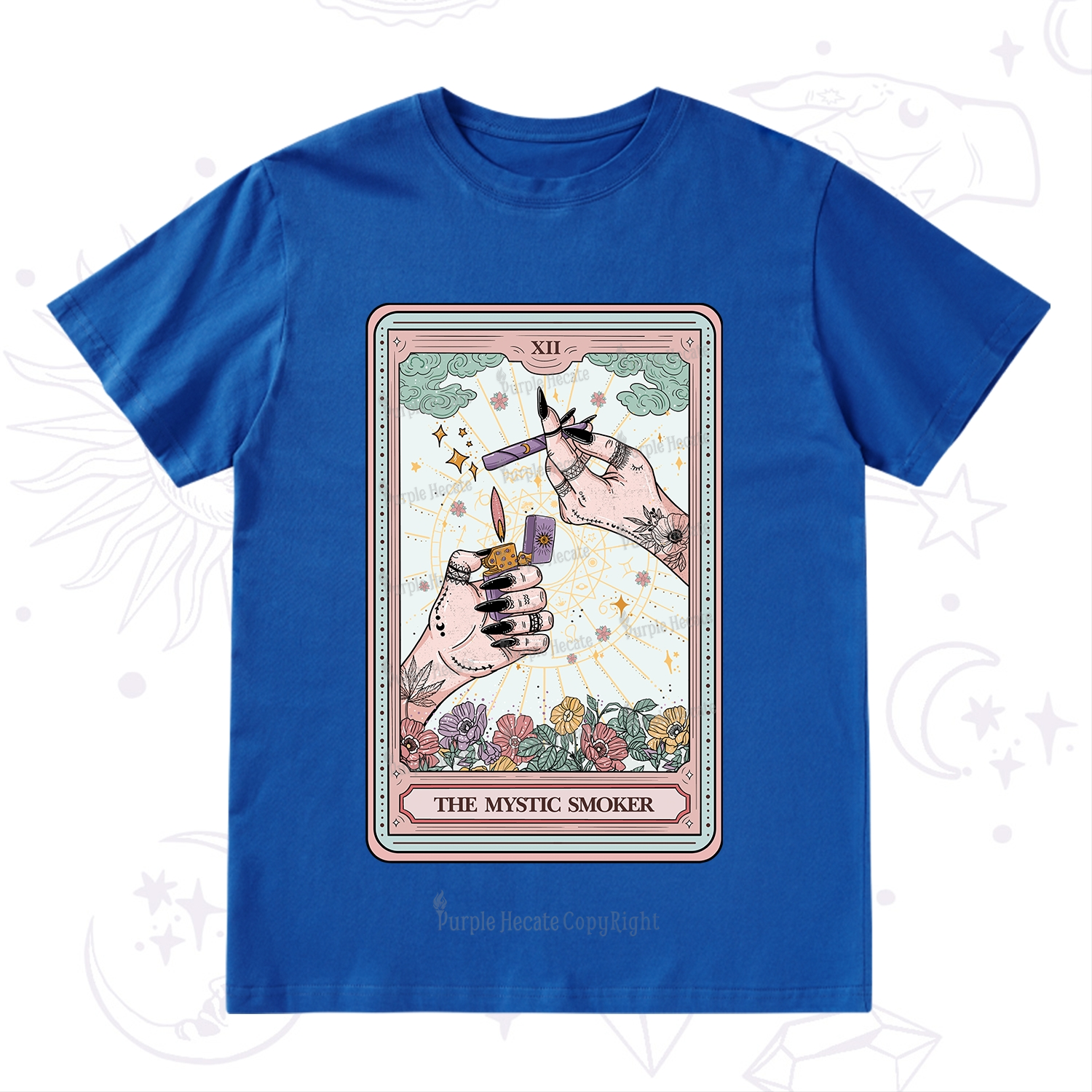 Purplehecate The Mystic Smoker Tarot Card T-Shirt