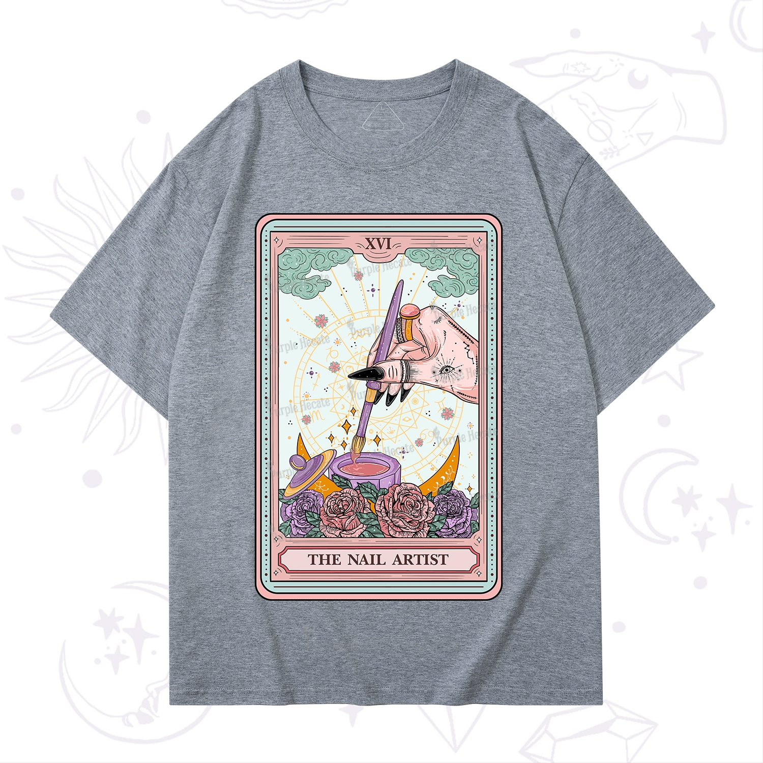 Purplehecate The Nail Artsit Tarot Card T-Shirt