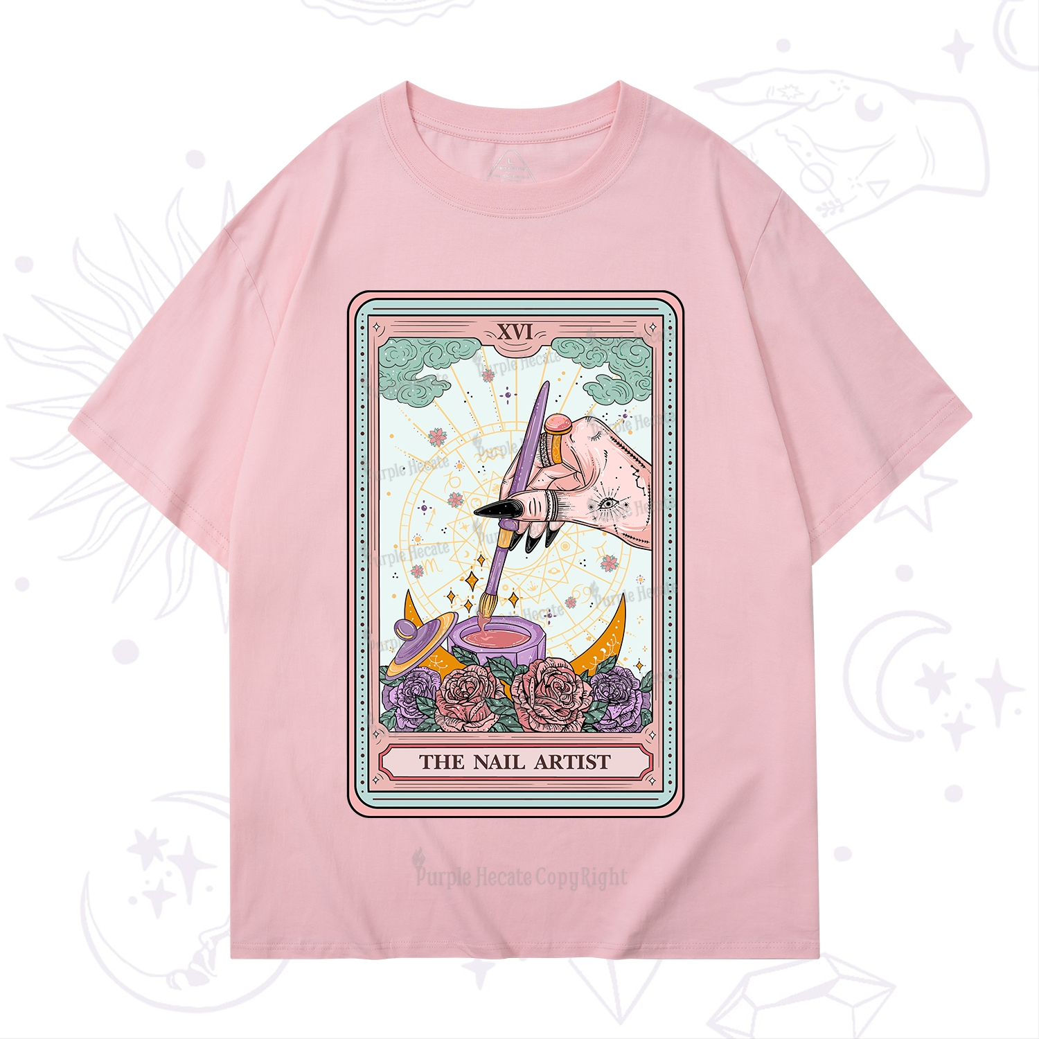 Purplehecate The Nail Artsit Tarot Card T-Shirt
