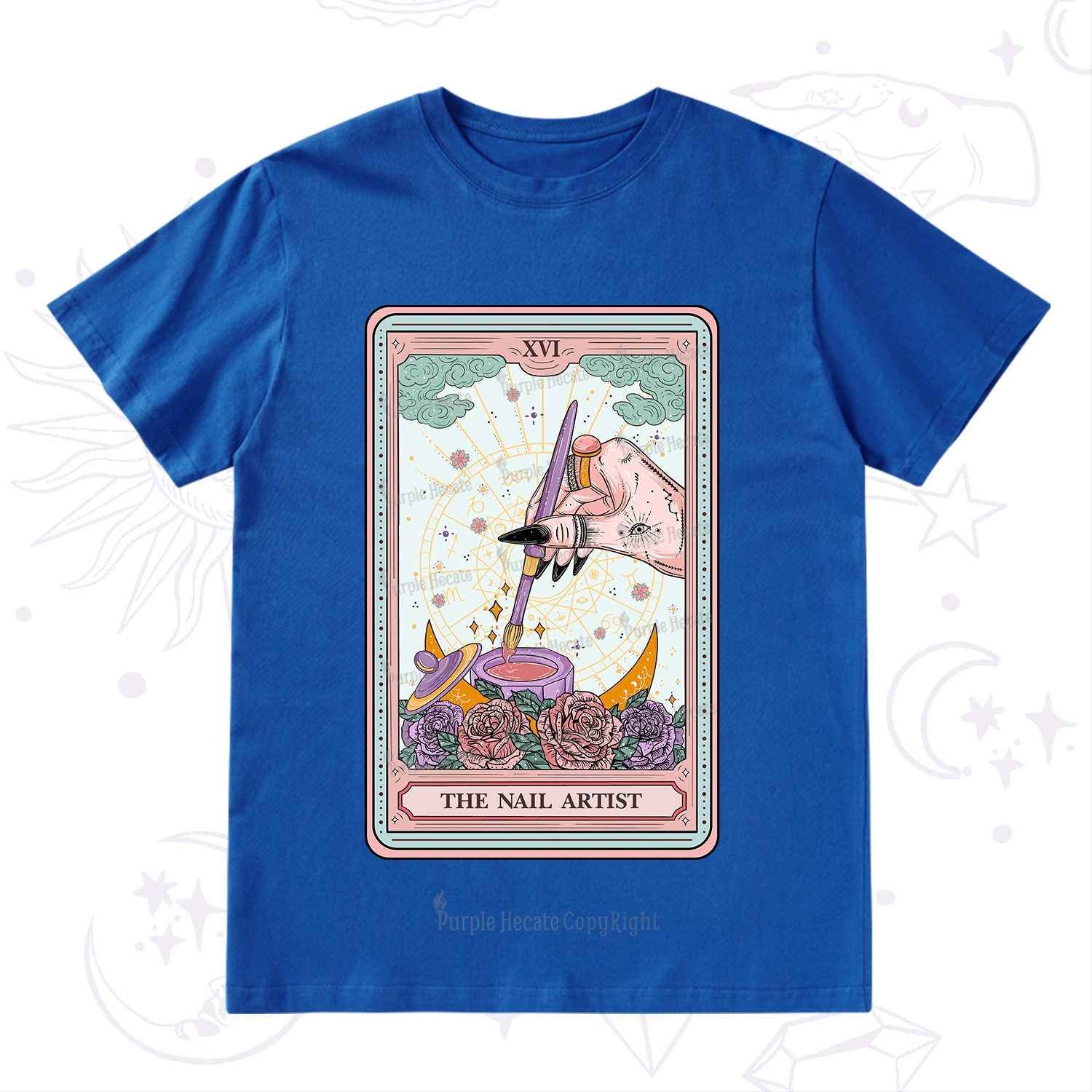 Purplehecate The Nail Artsit Tarot Card T-Shirt