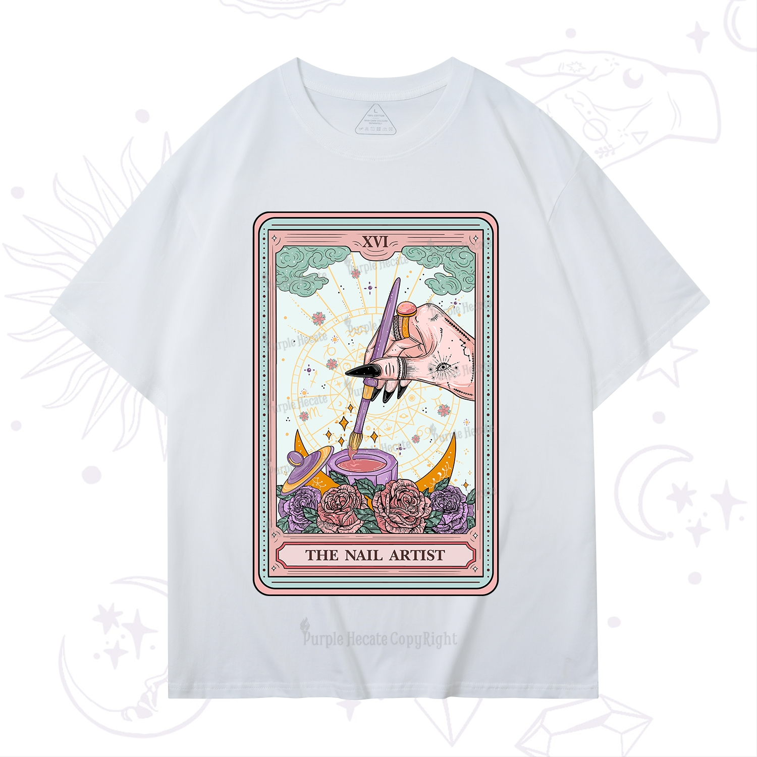 Purplehecate The Nail Artsit Tarot Card T-Shirt
