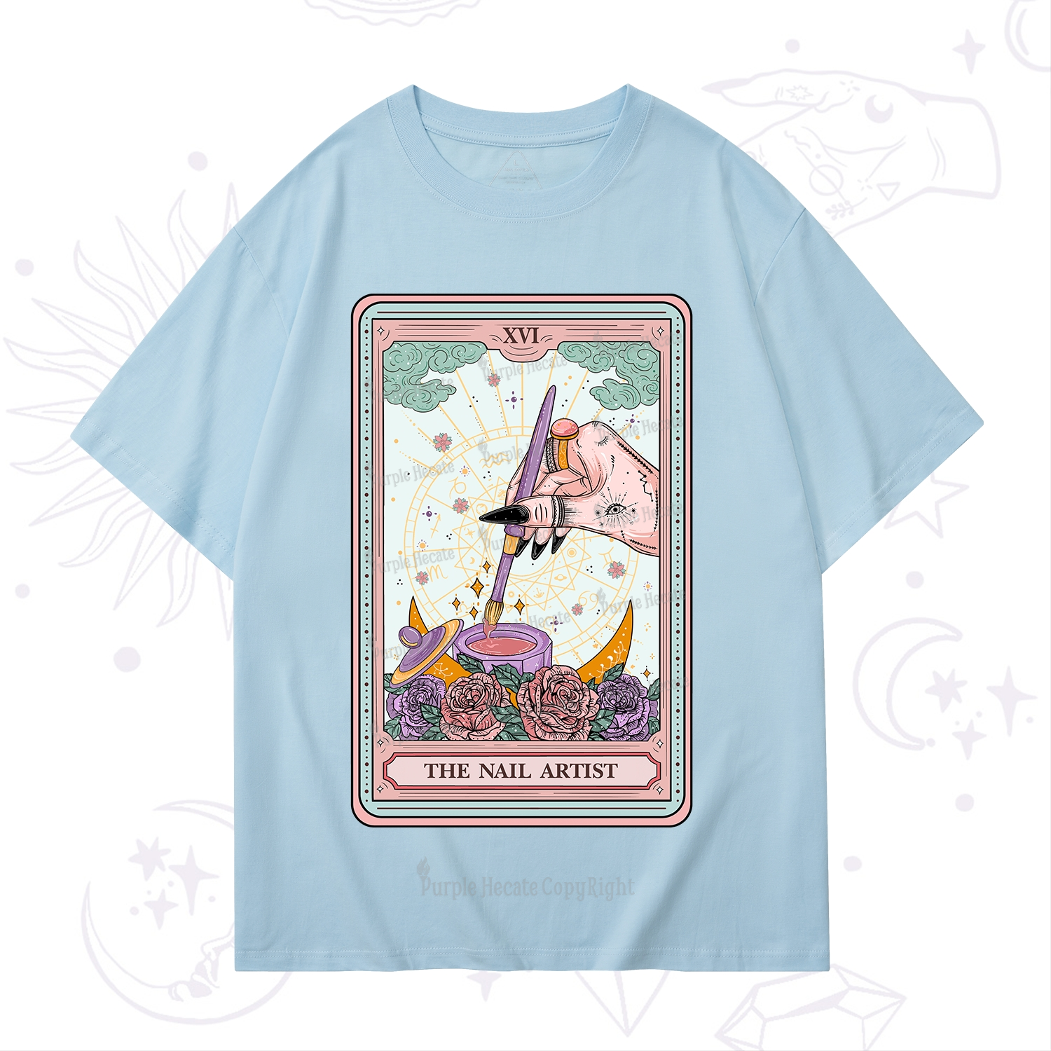 Purplehecate The Nail Artsit Tarot Card T-Shirt