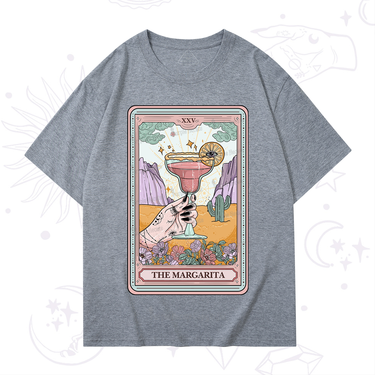 Purplehecate The Margarita Tarot Card T-Shirt