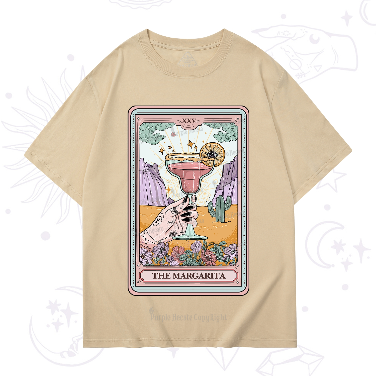 Purplehecate The Margarita Tarot Card T-Shirt