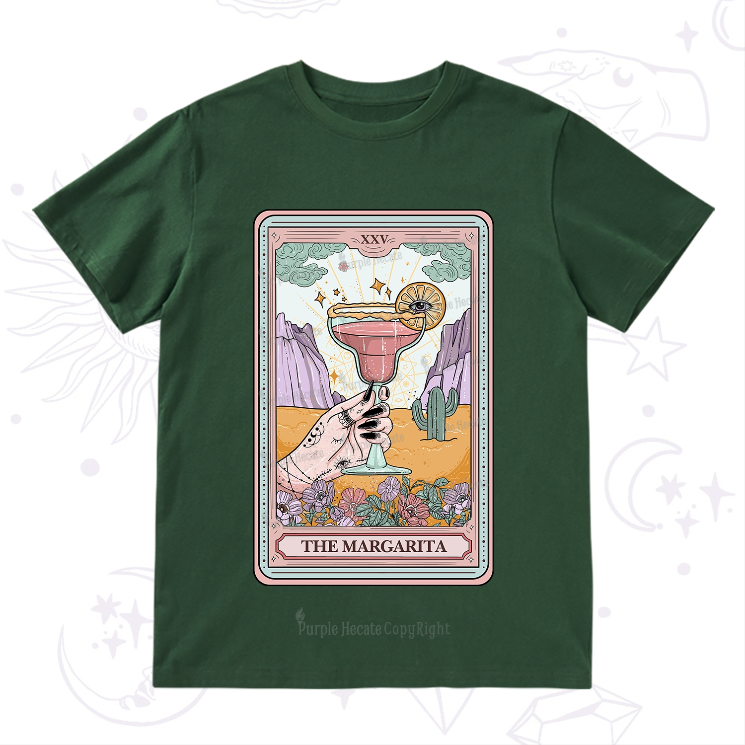 Purplehecate The Margarita Tarot Card T-Shirt