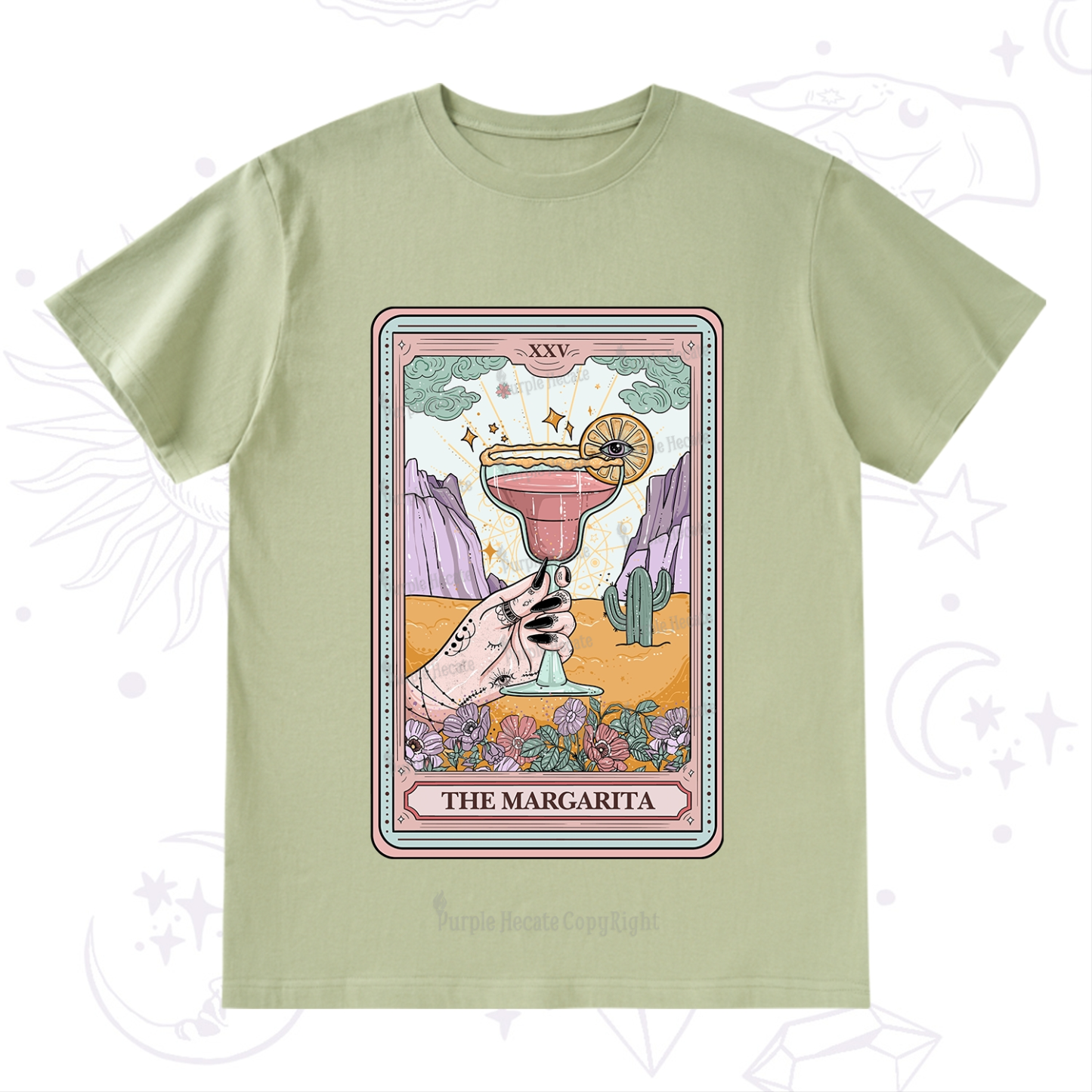 Purplehecate The Margarita Tarot Card T-Shirt