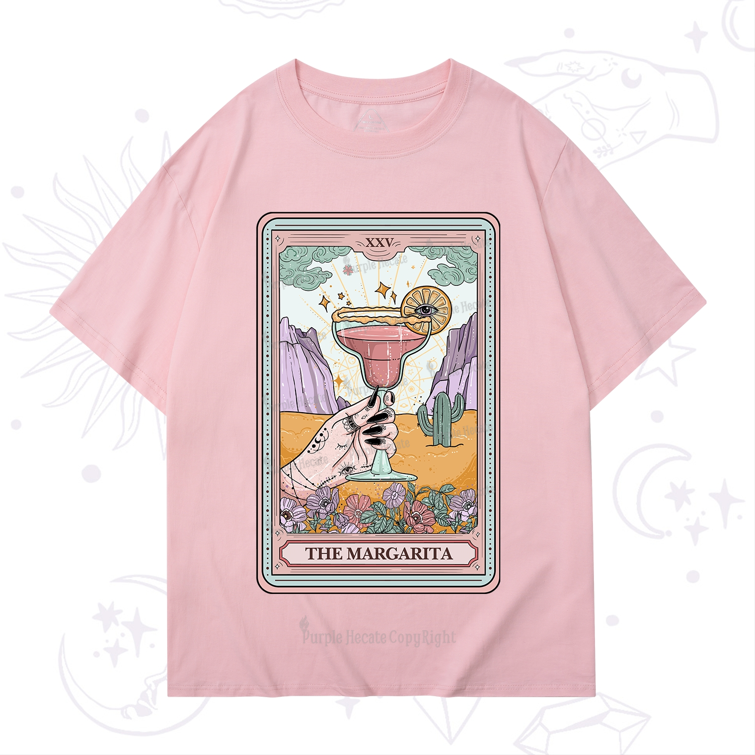 Purplehecate The Margarita Tarot Card T-Shirt