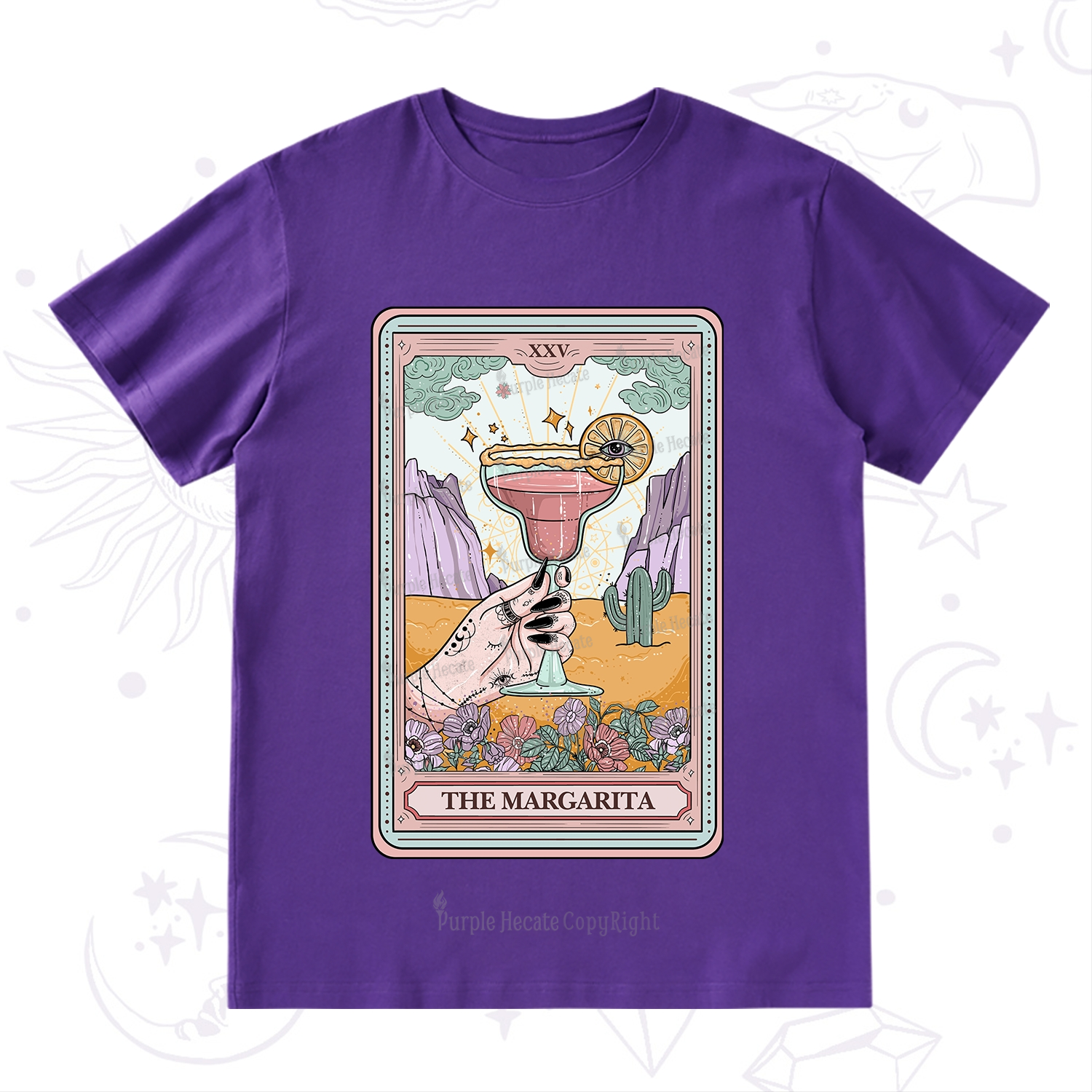 Purplehecate The Margarita Tarot Card T-Shirt