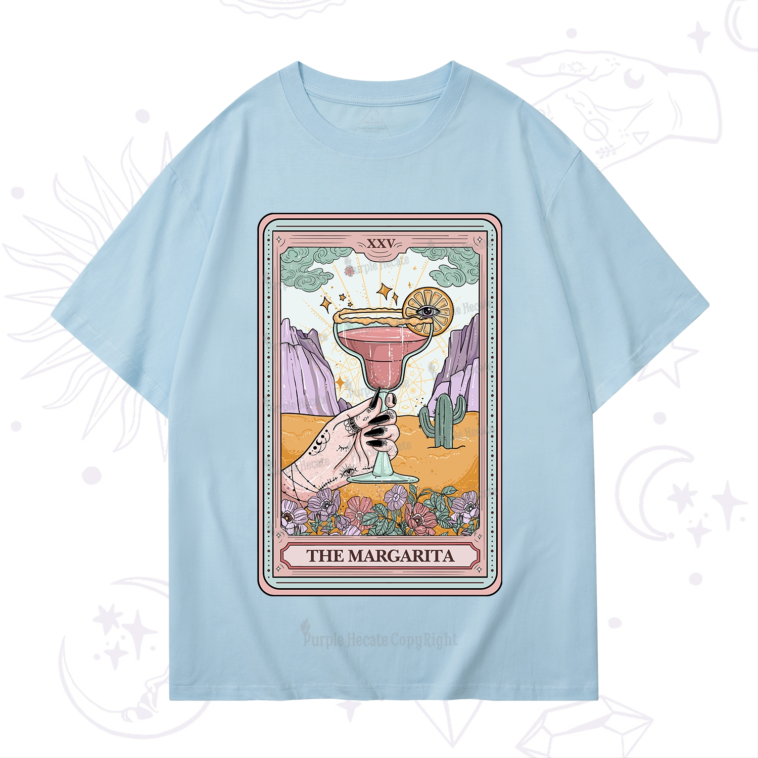 Purplehecate The Margarita Tarot Card T-Shirt