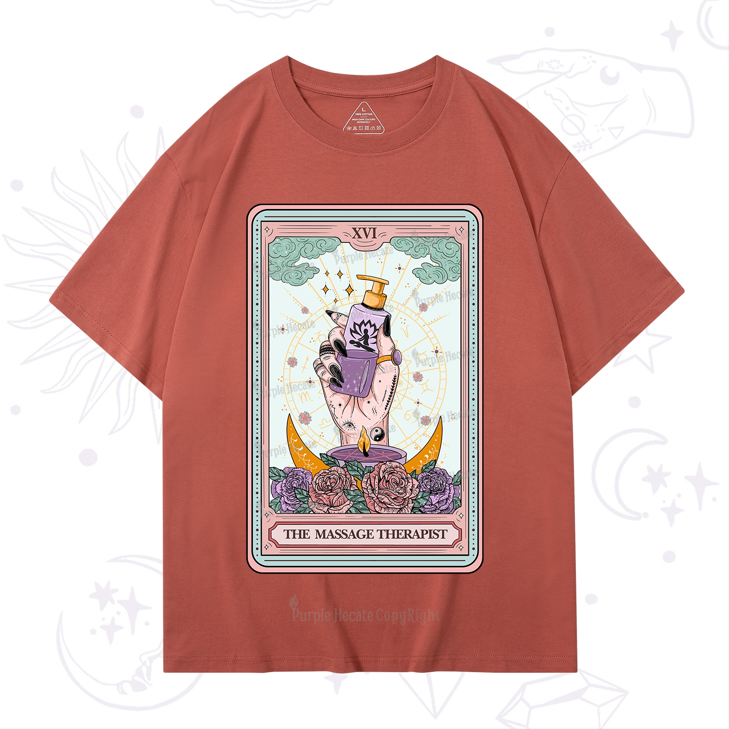 Purplehecate The Massage Therapist Tarot Card T-Shirt