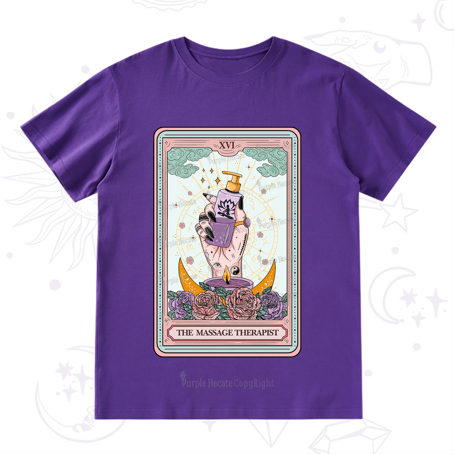Purplehecate The Massage Therapist Tarot Card T-Shirt