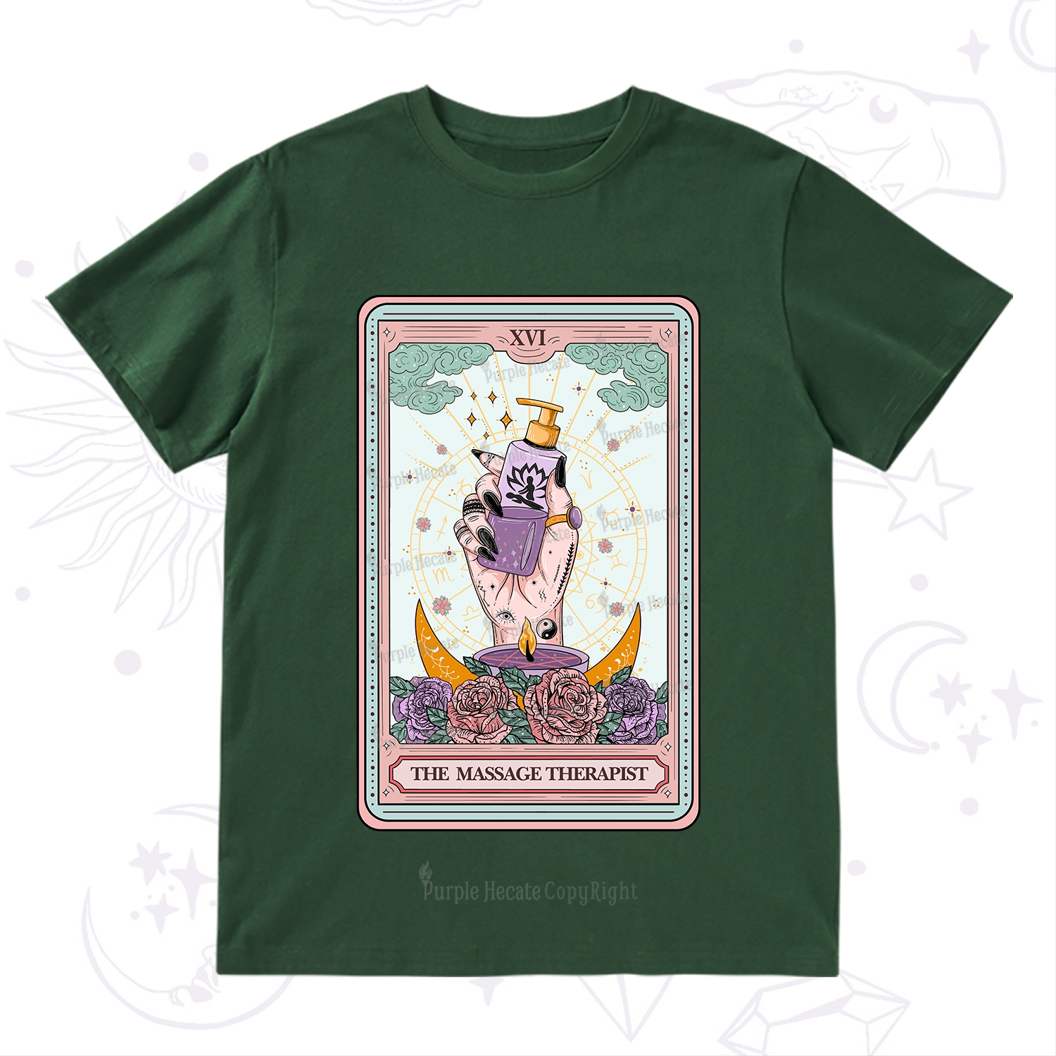 Purplehecate The Massage Therapist Tarot Card T-Shirt