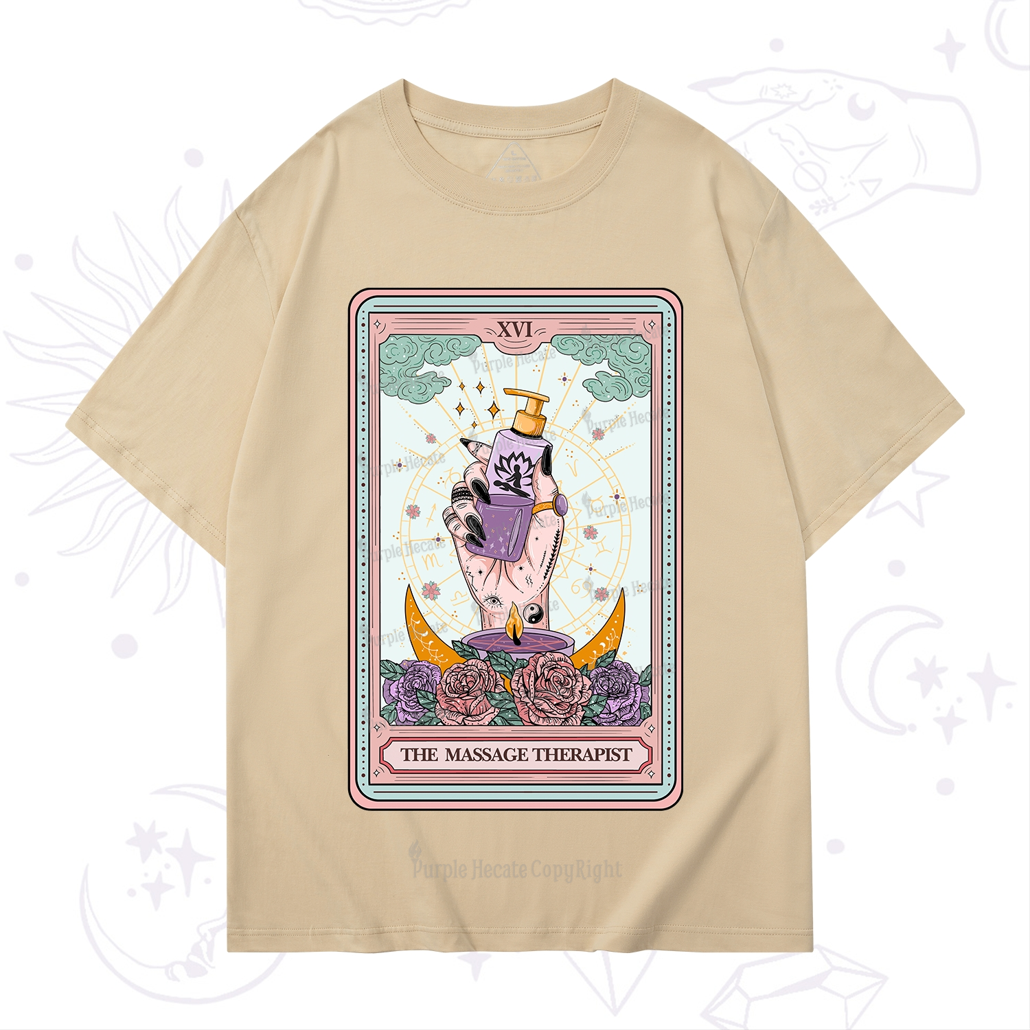 Purplehecate The Massage Therapist Tarot Card T-Shirt