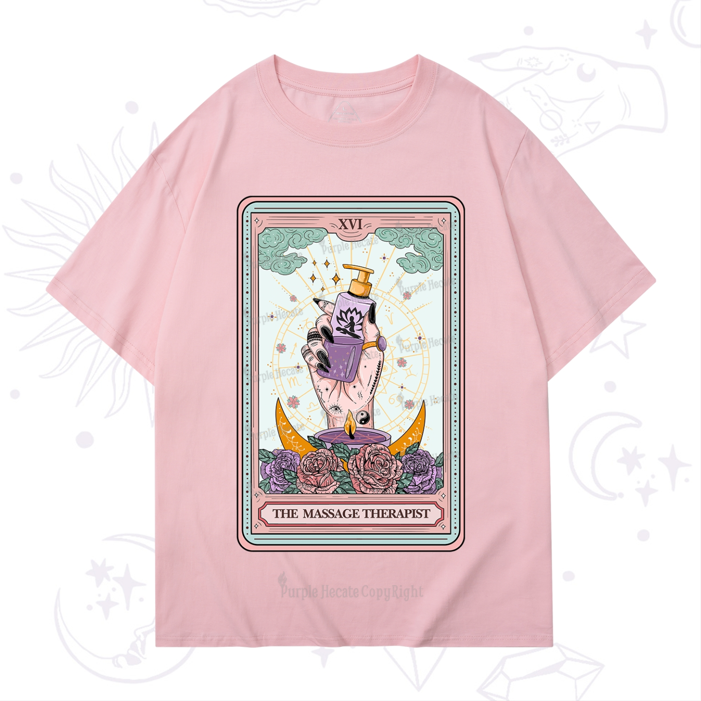 Purplehecate The Massage Therapist Tarot Card T-Shirt