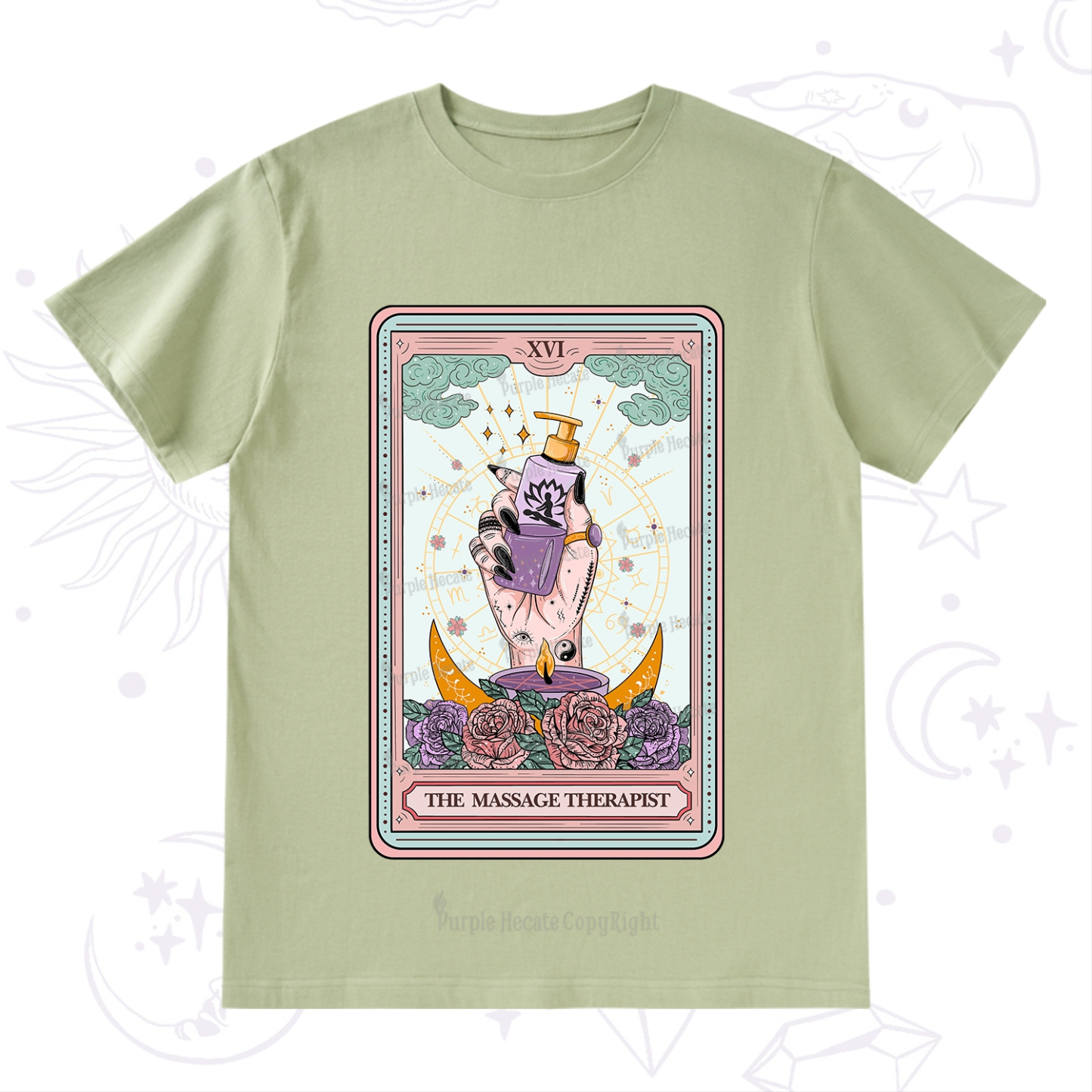 Purplehecate The Massage Therapist Tarot Card T-Shirt