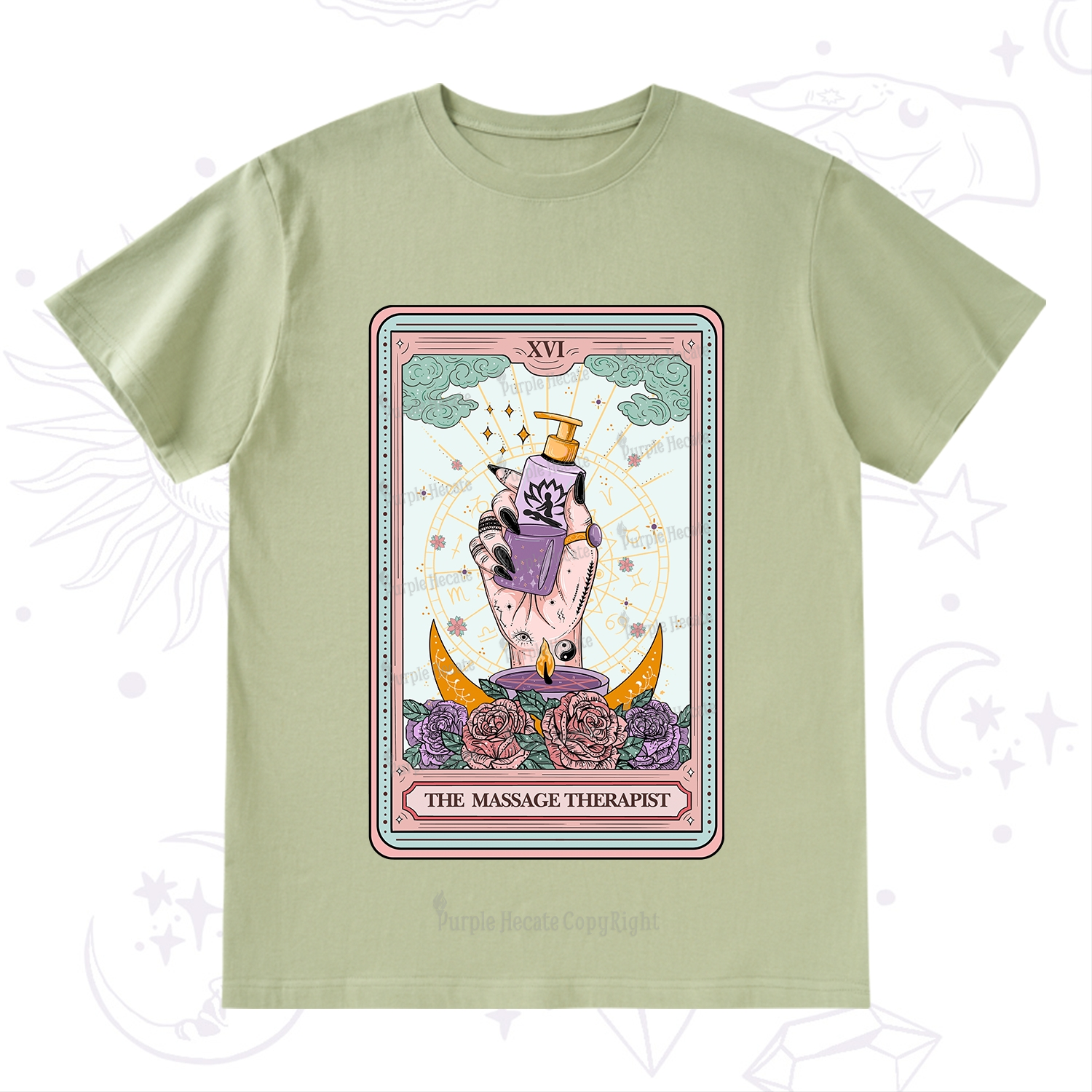 Purplehecate The Massage Therapist Tarot Card T-Shirt