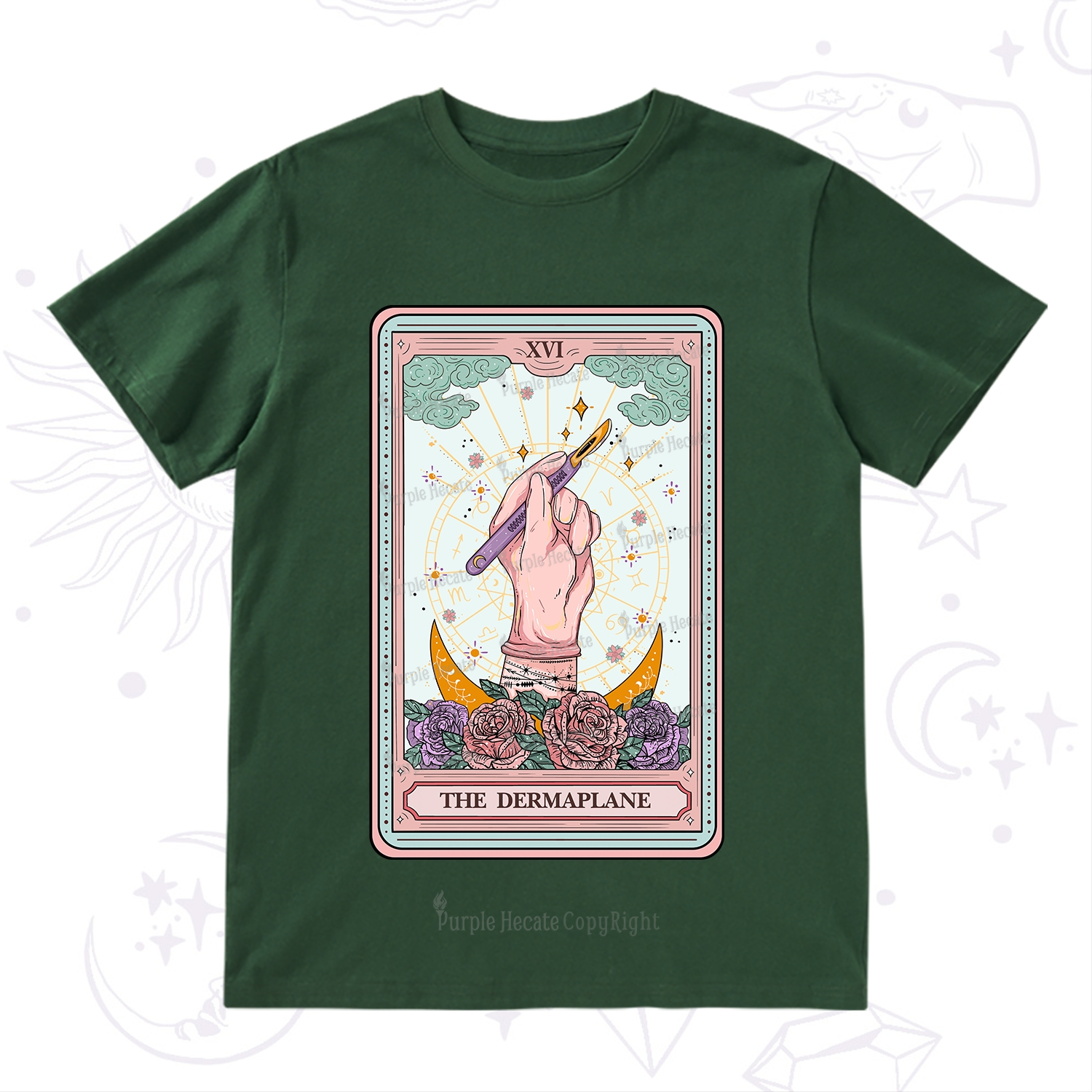 Purplehecate The Dermaplane Tarot Card T-Shirt