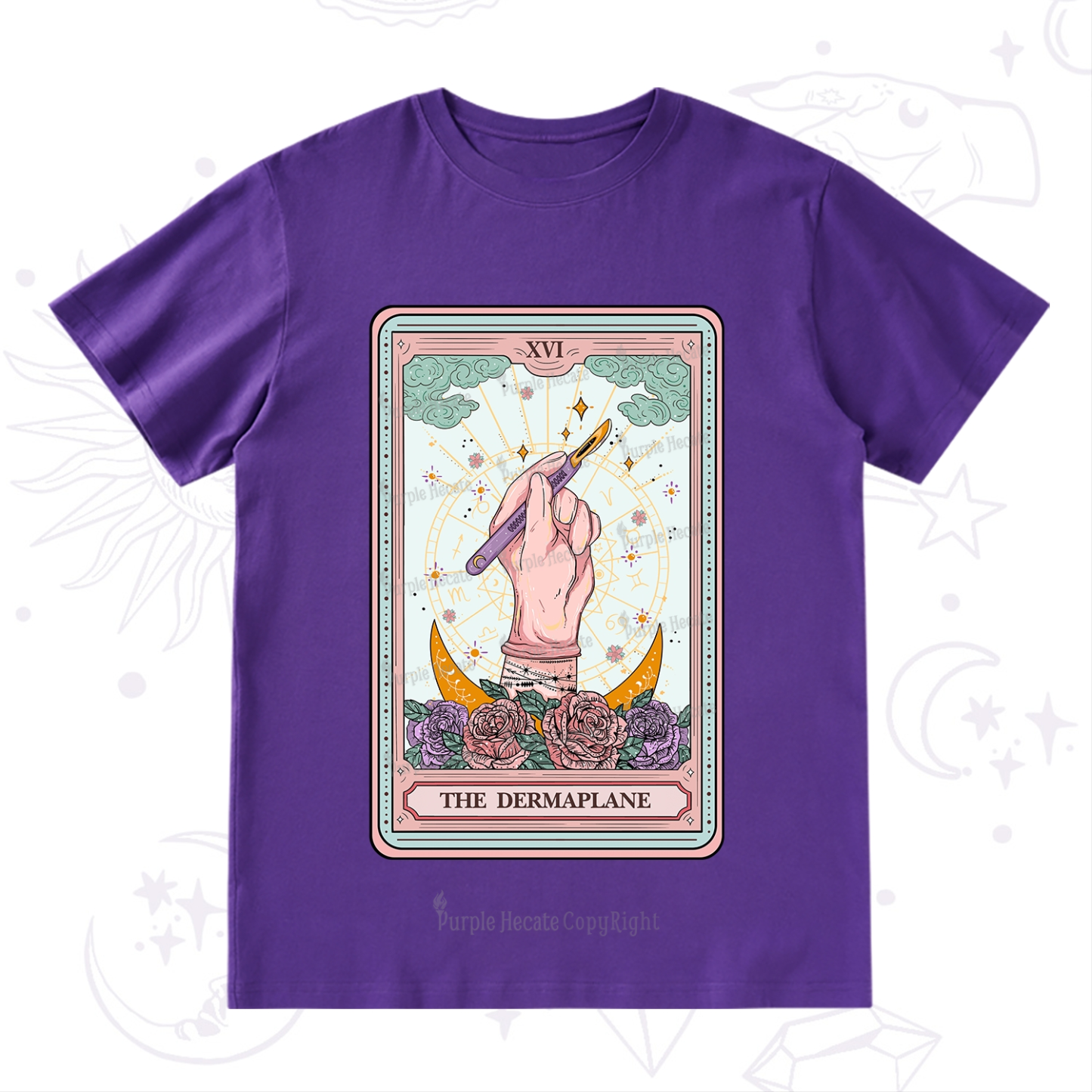 Purplehecate The Dermaplane Tarot Card T-Shirt