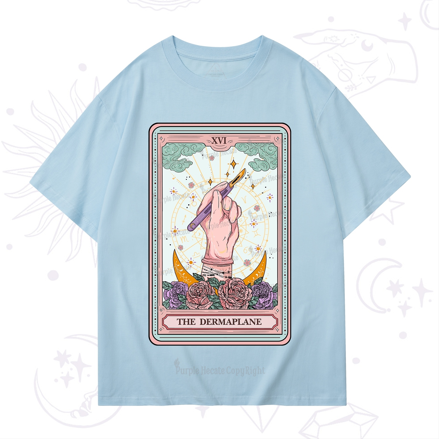 Purplehecate The Dermaplane Tarot Card T-Shirt