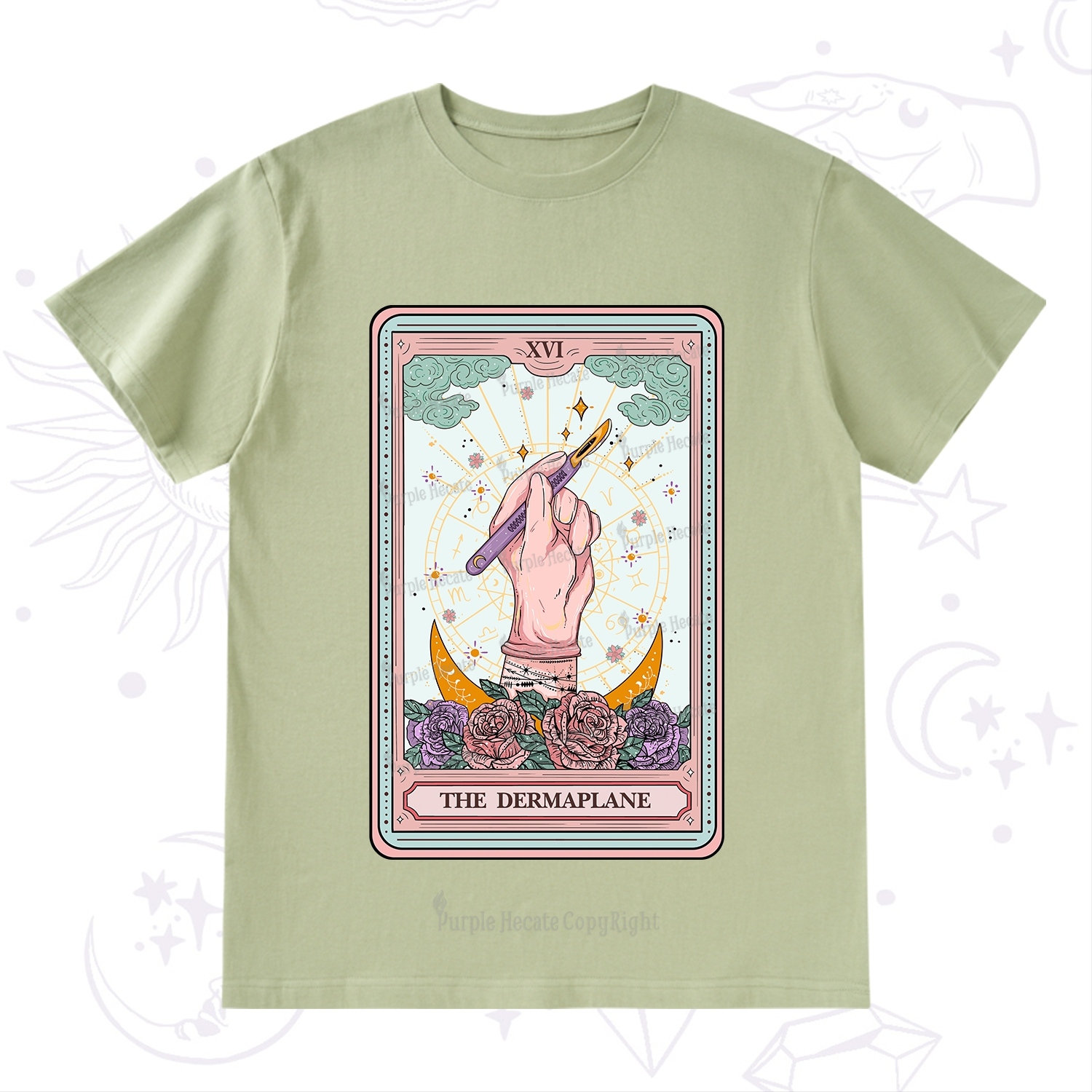 Purplehecate The Dermaplane Tarot Card T-Shirt