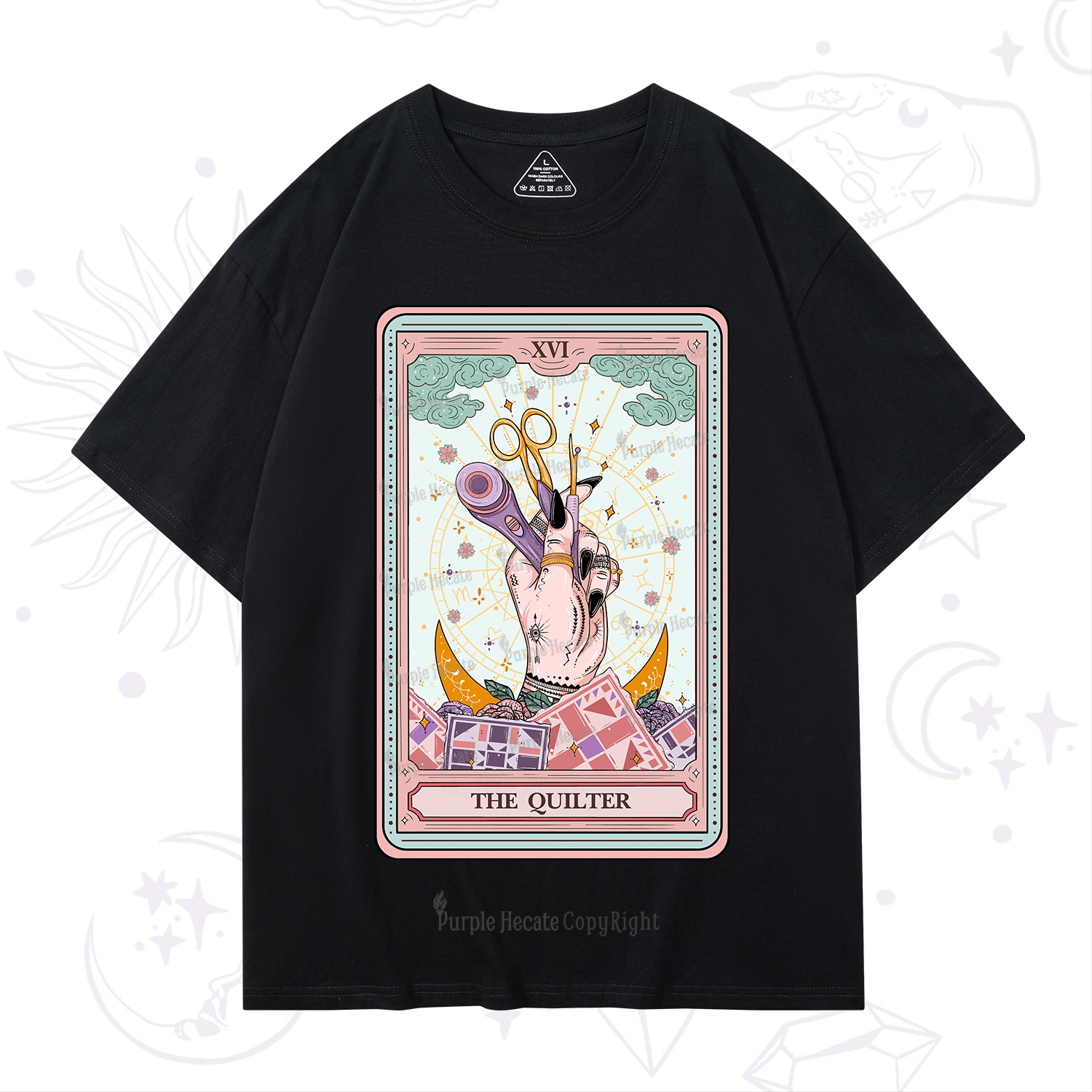 Purplehecate The Quilter Tarot Card T-Shirt