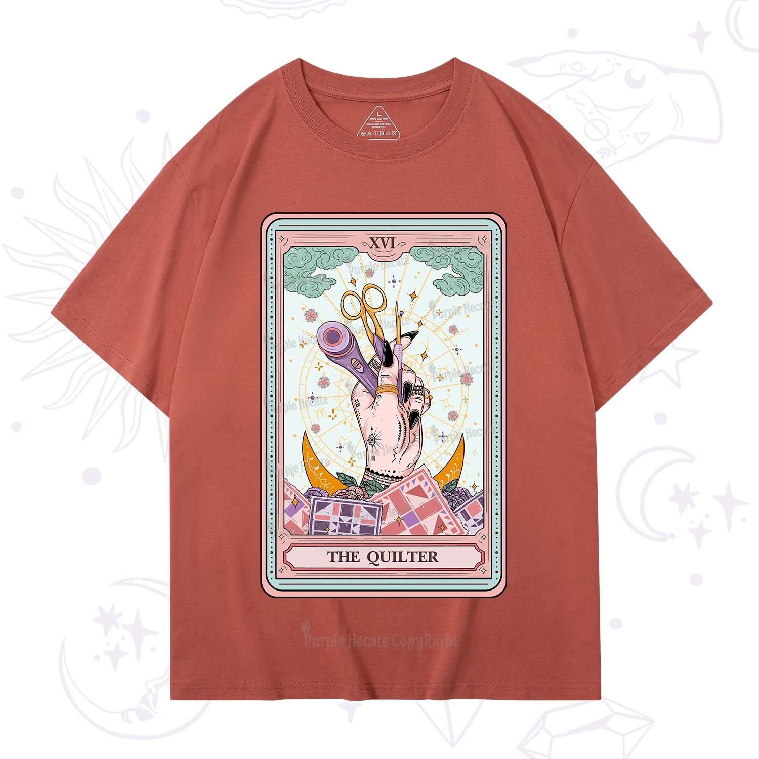 Purplehecate The Quilter Tarot Card T-Shirt