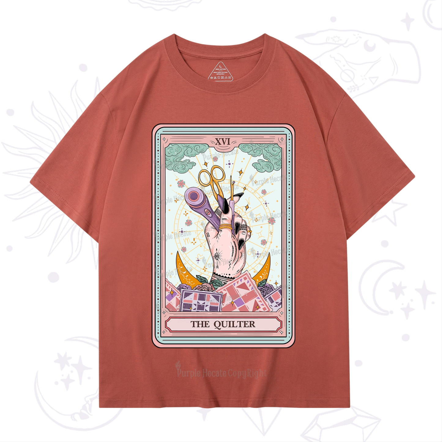 Purplehecate The Quilter Tarot Card T-Shirt