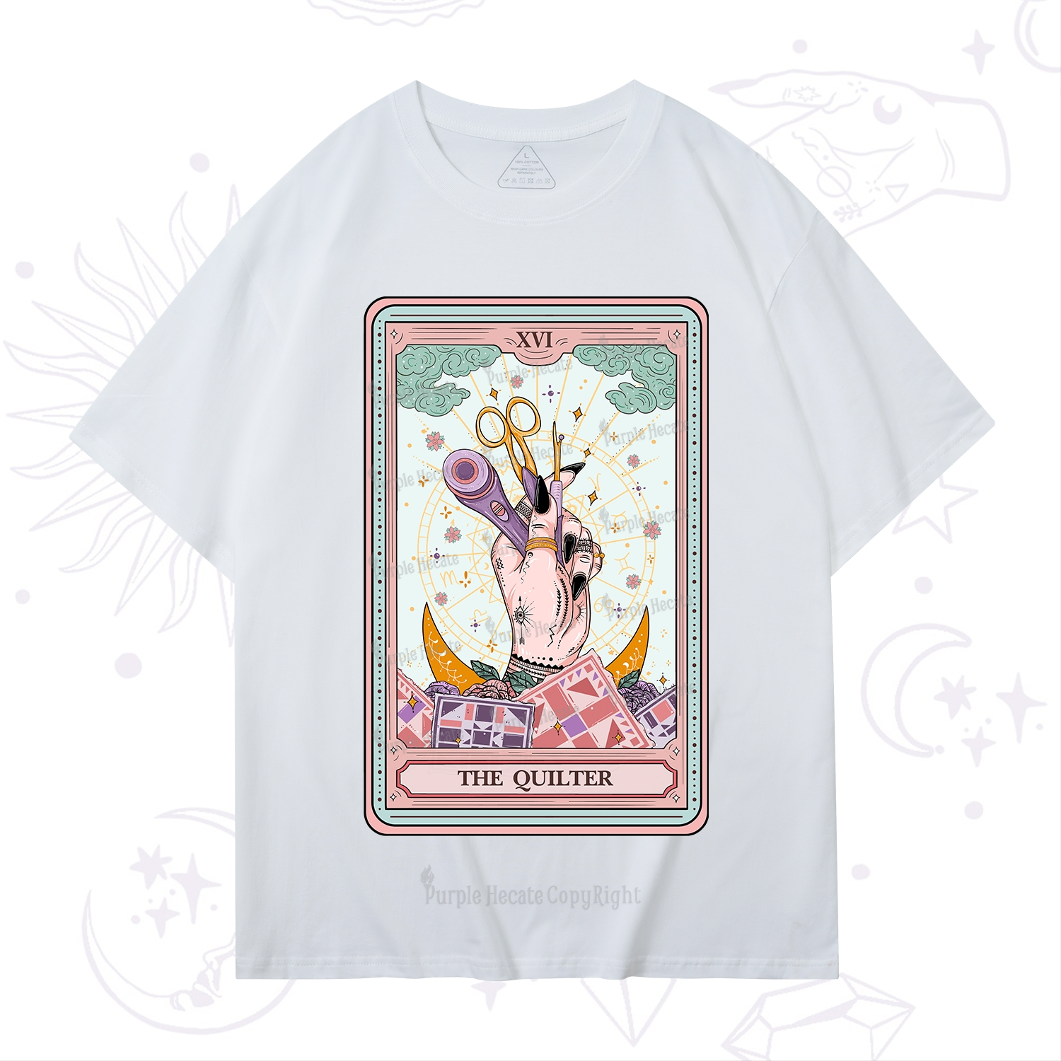 Purplehecate The Quilter Tarot Card T-Shirt