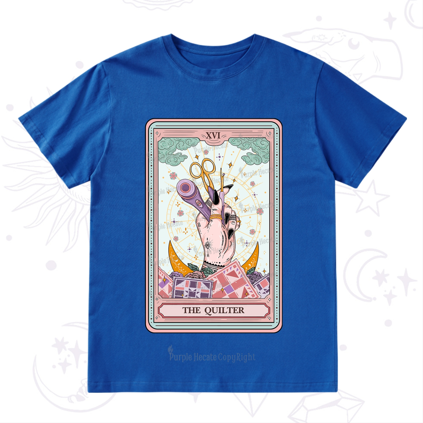 Purplehecate The Quilter Tarot Card T-Shirt